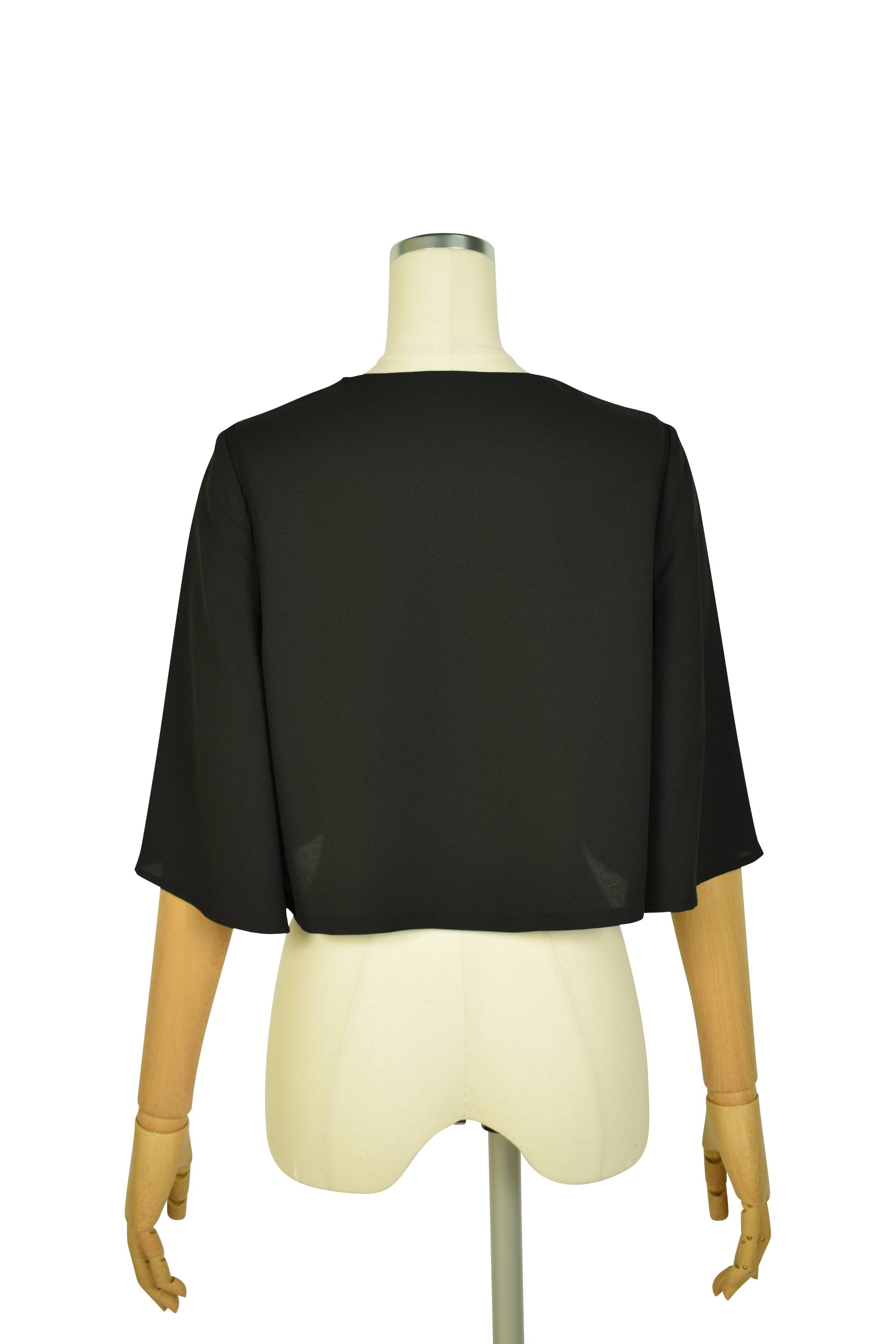 ジョーゼットケープブラックボレロ