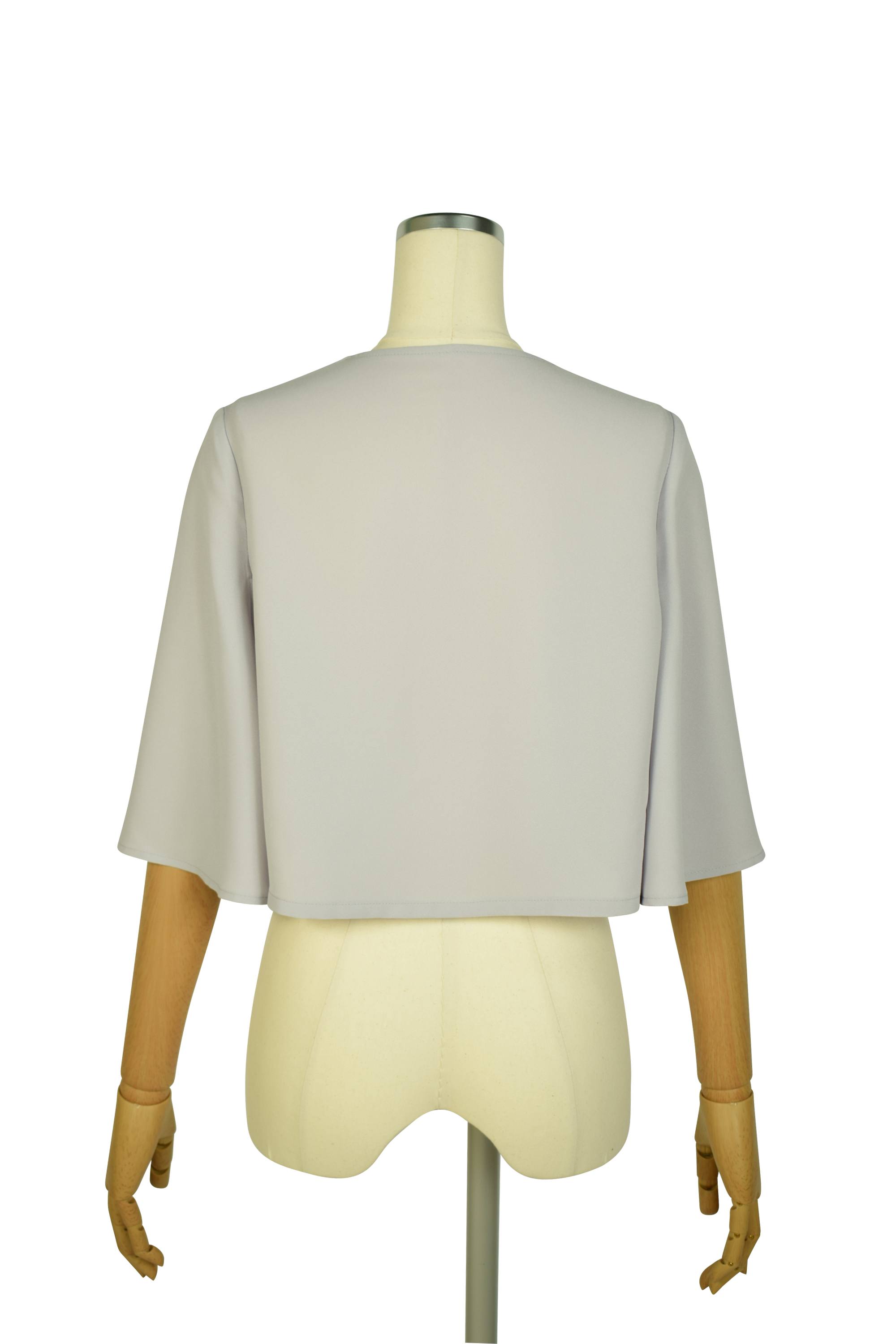 ジョーゼットケープライトグレーボレロ