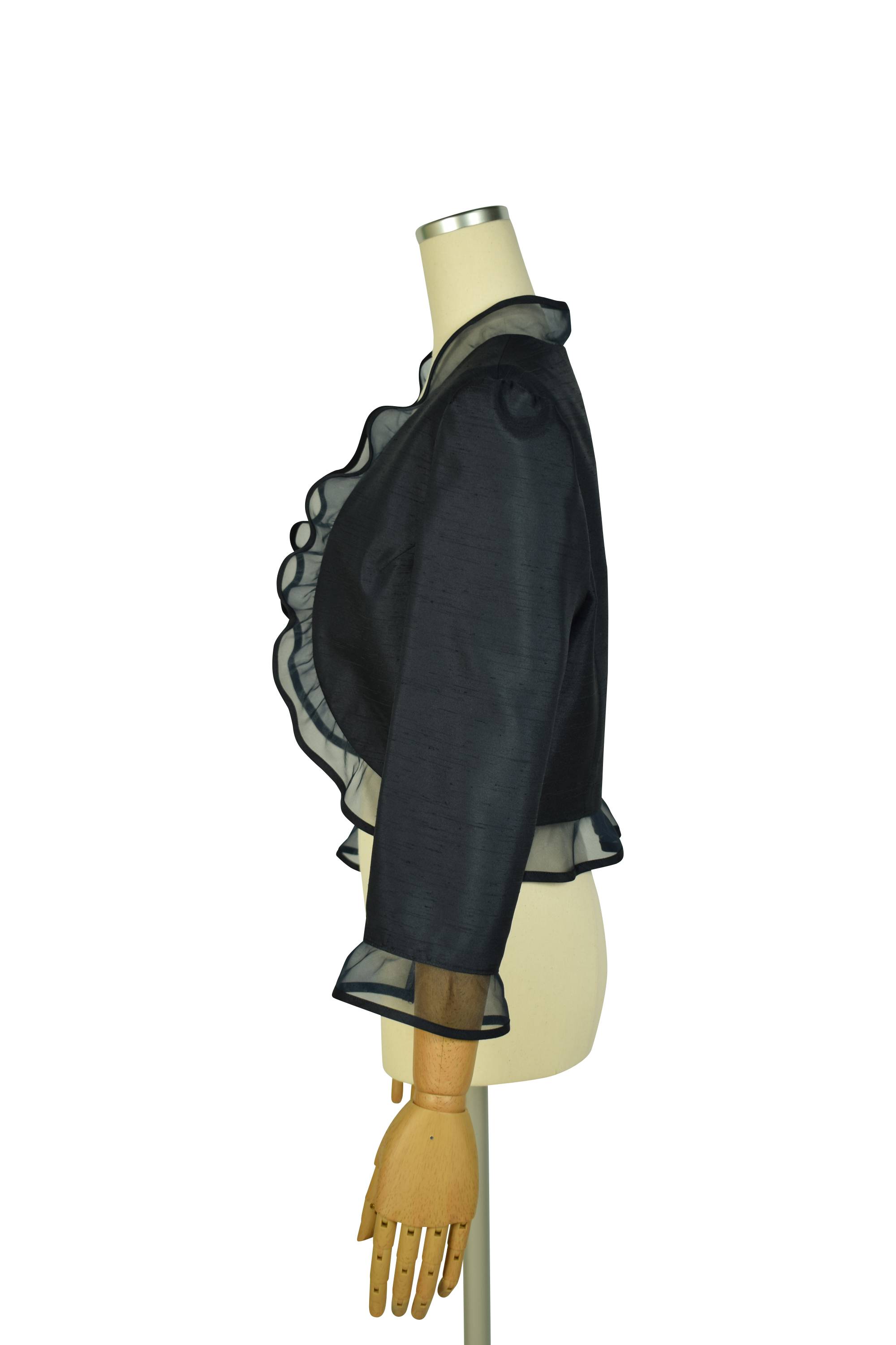 オーガンジーフリルネイビージャケット