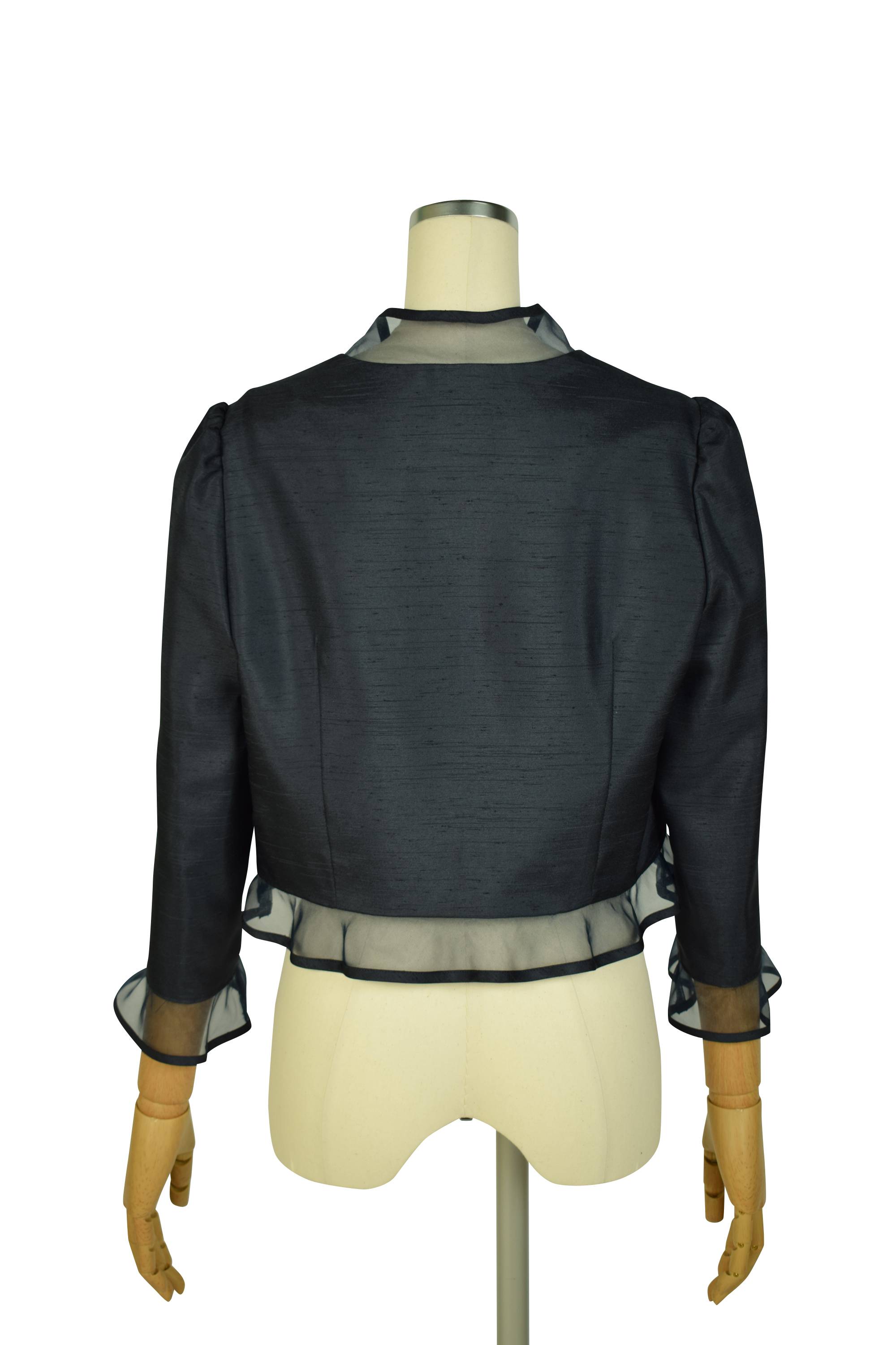 オーガンジーフリルネイビージャケット