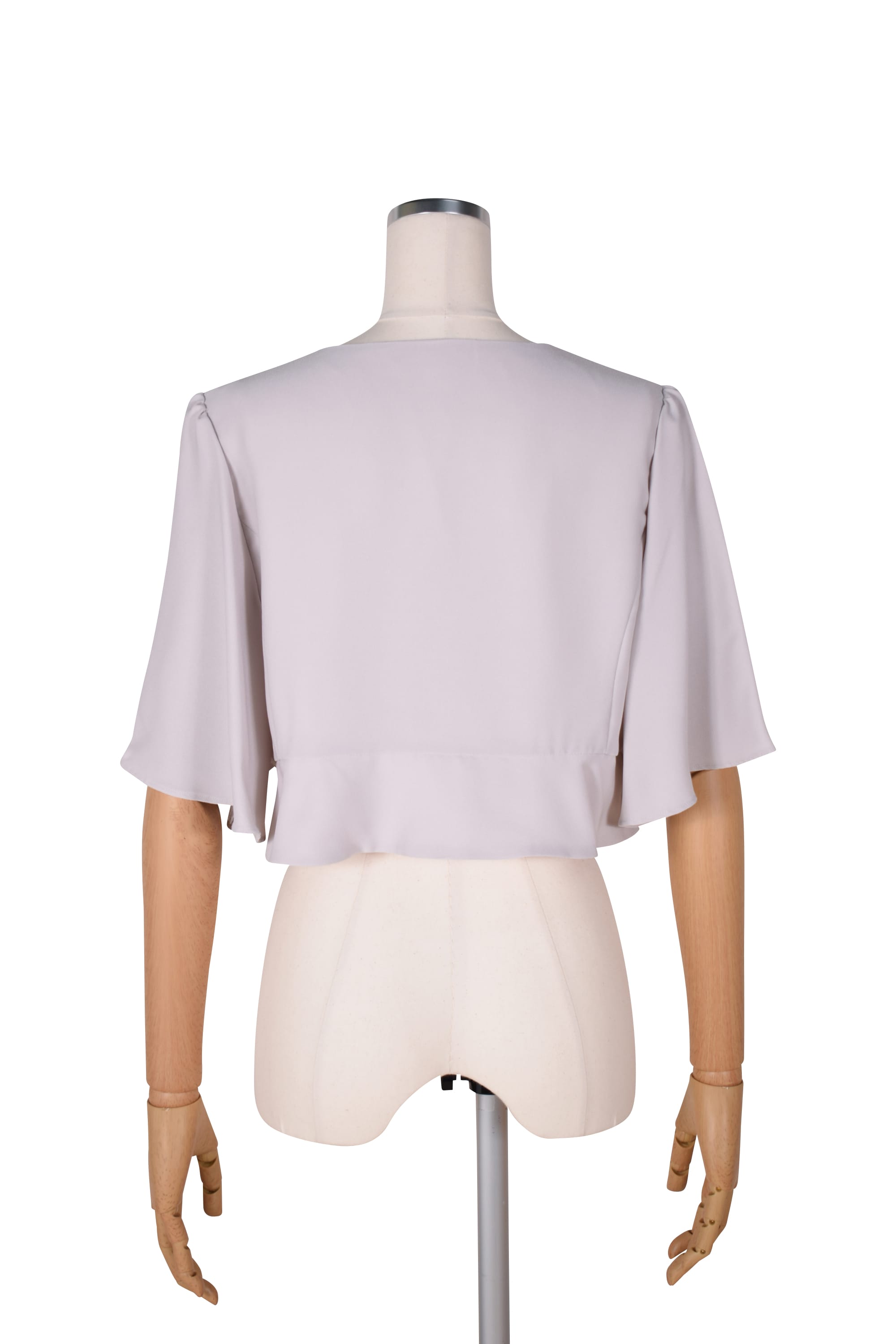 フレア袖グレージュボレロ