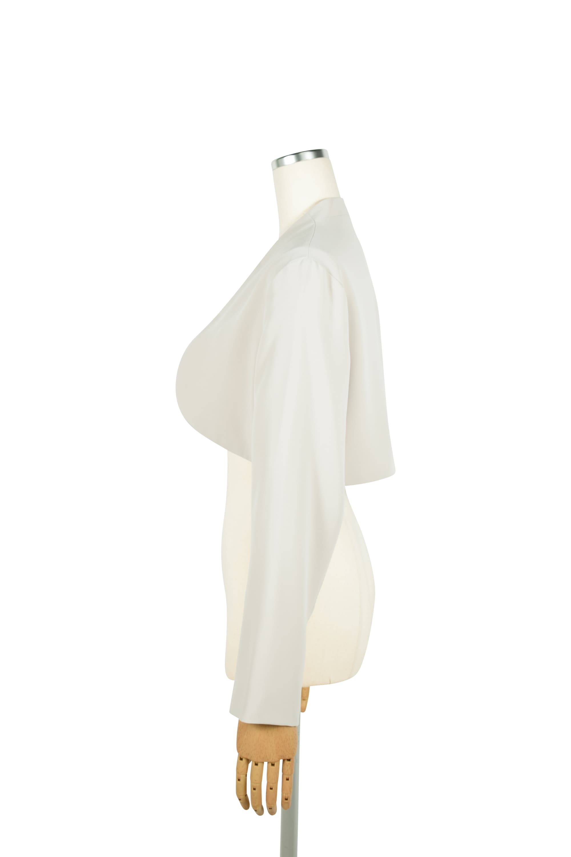 ショート丈コンパクトグレージュジャケット