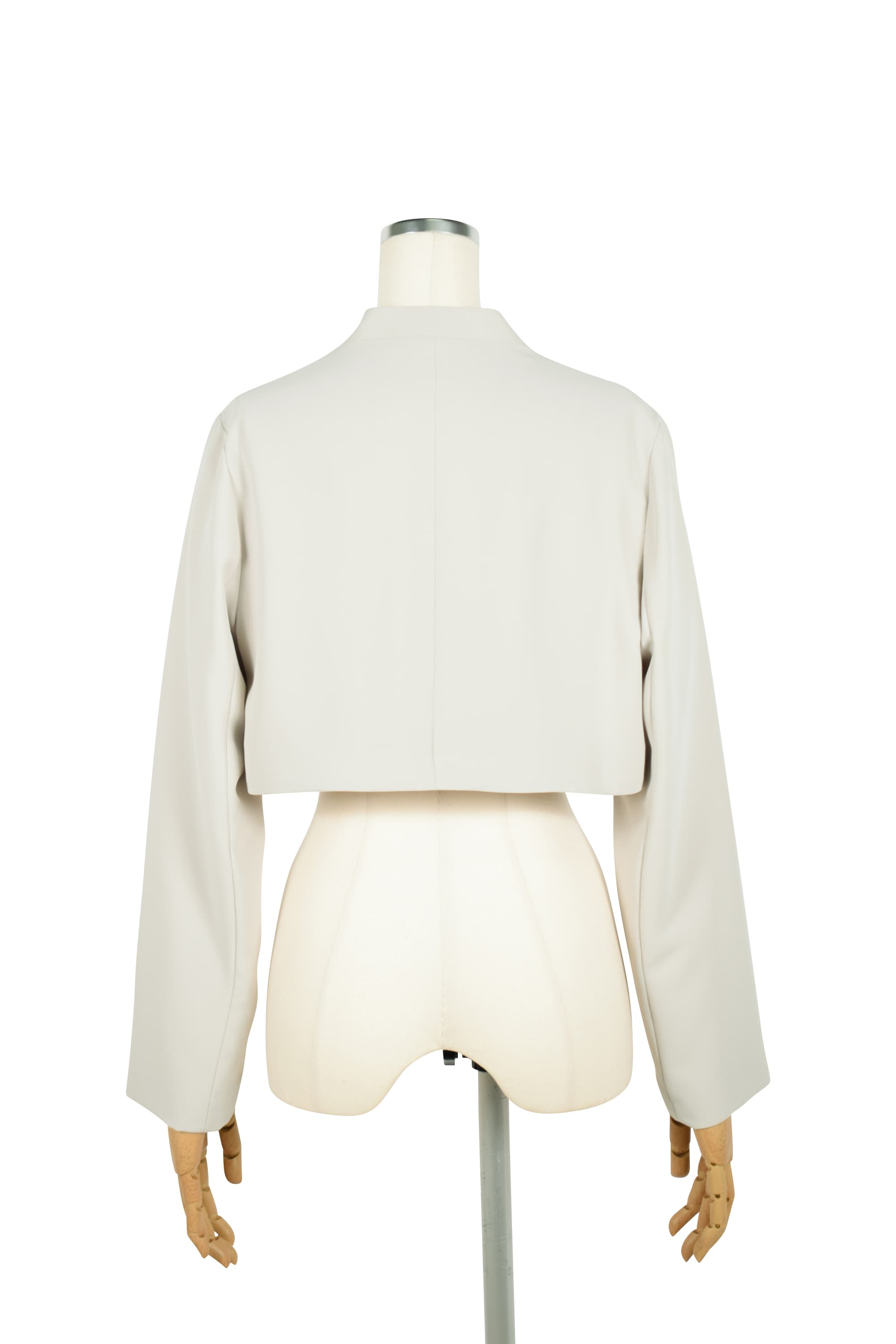 ショート丈コンパクトグレージュジャケット