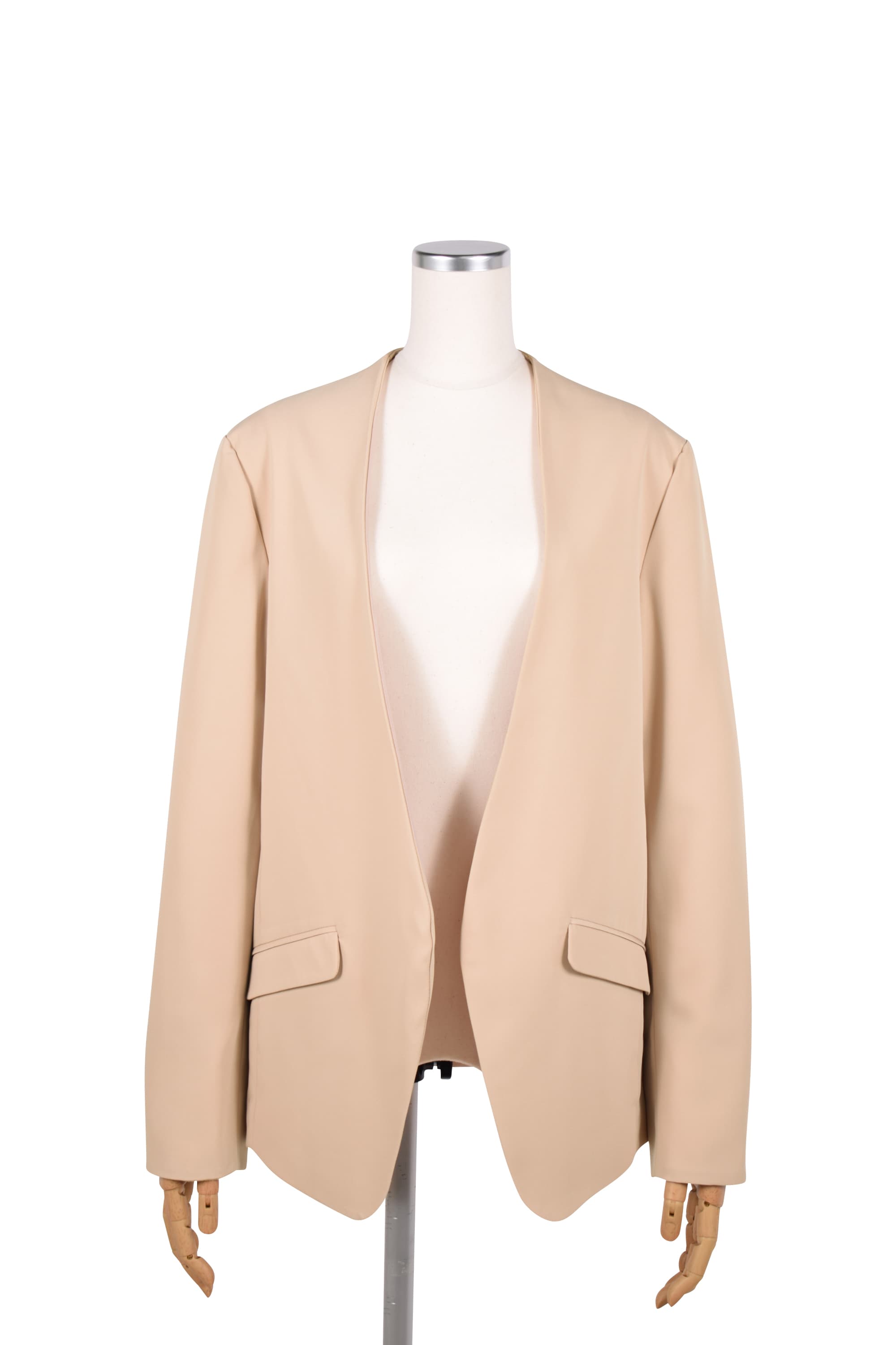 R&D.M.Co. ノーカラージャケット S ベージュ Dorry Doll シンプルノーカラーベージュジャケット (M) をレンタル