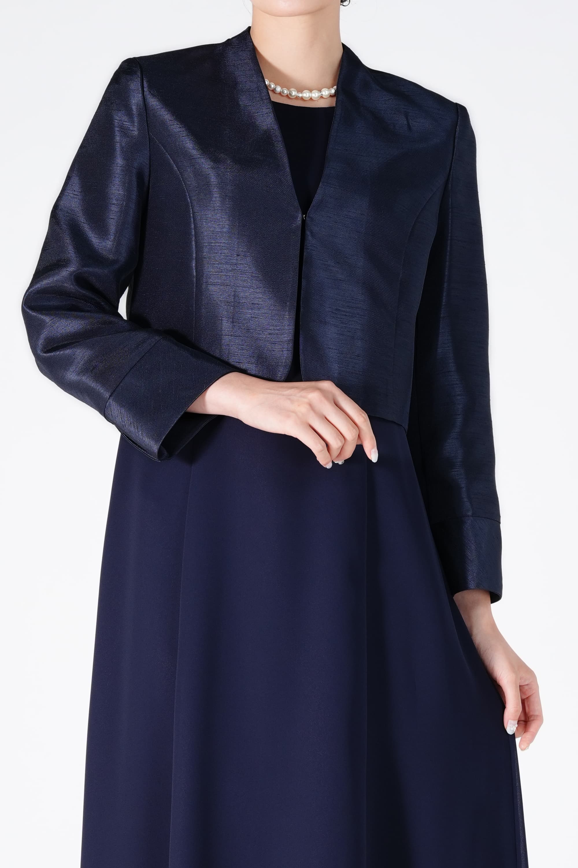 【一部予約販売】 LUXE GRACE シンプル光沢ネイビージャケット (M〜L) をレンタル ジャケット・アウター