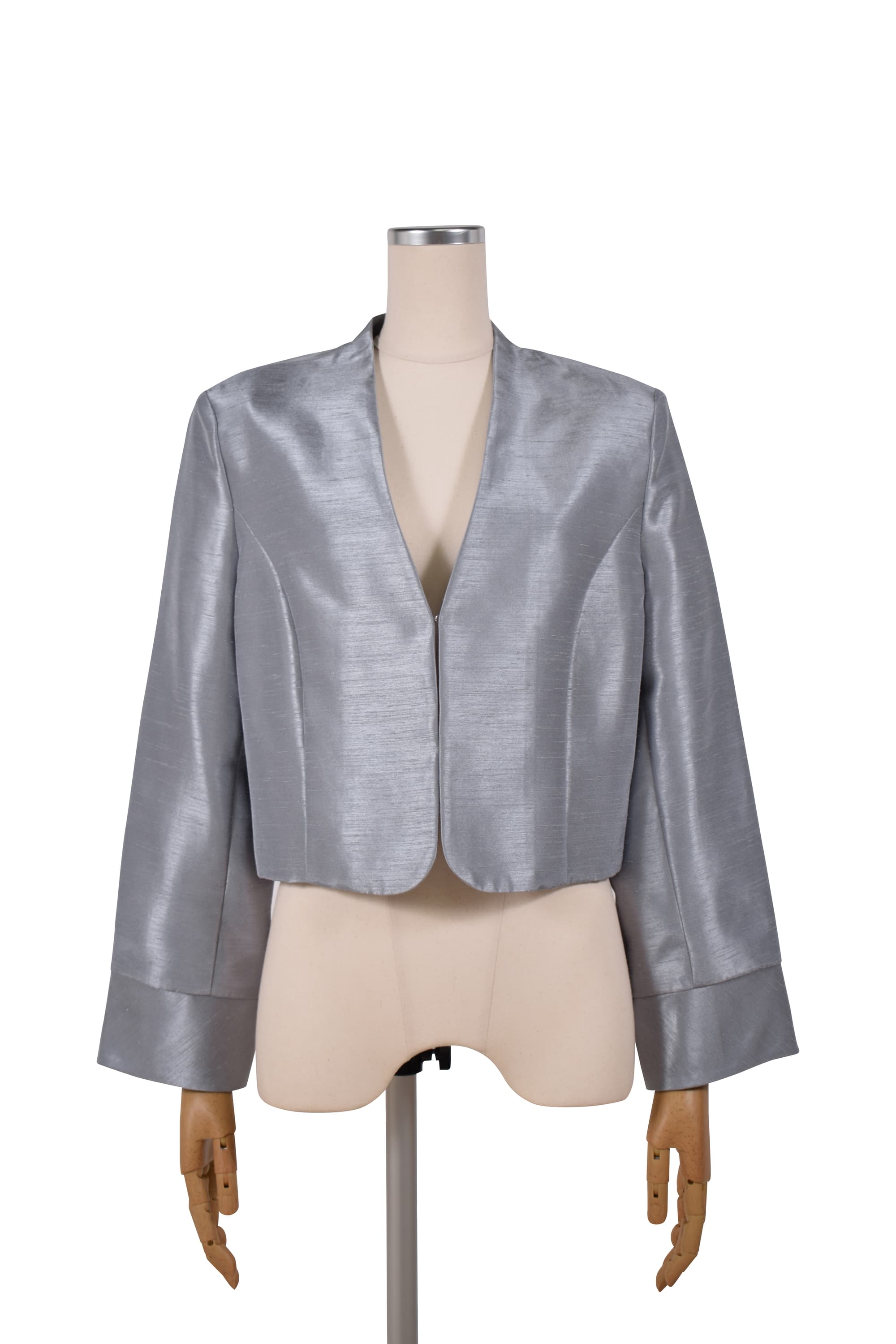 シンプル光沢シルバージャケット