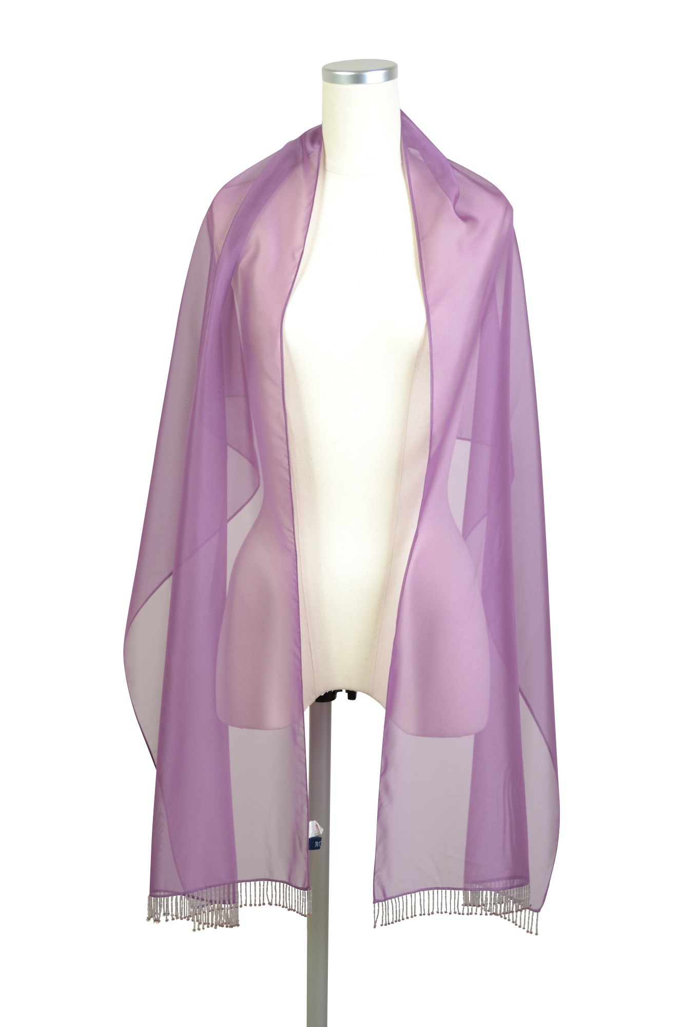 ビーズフリンジパープルショール