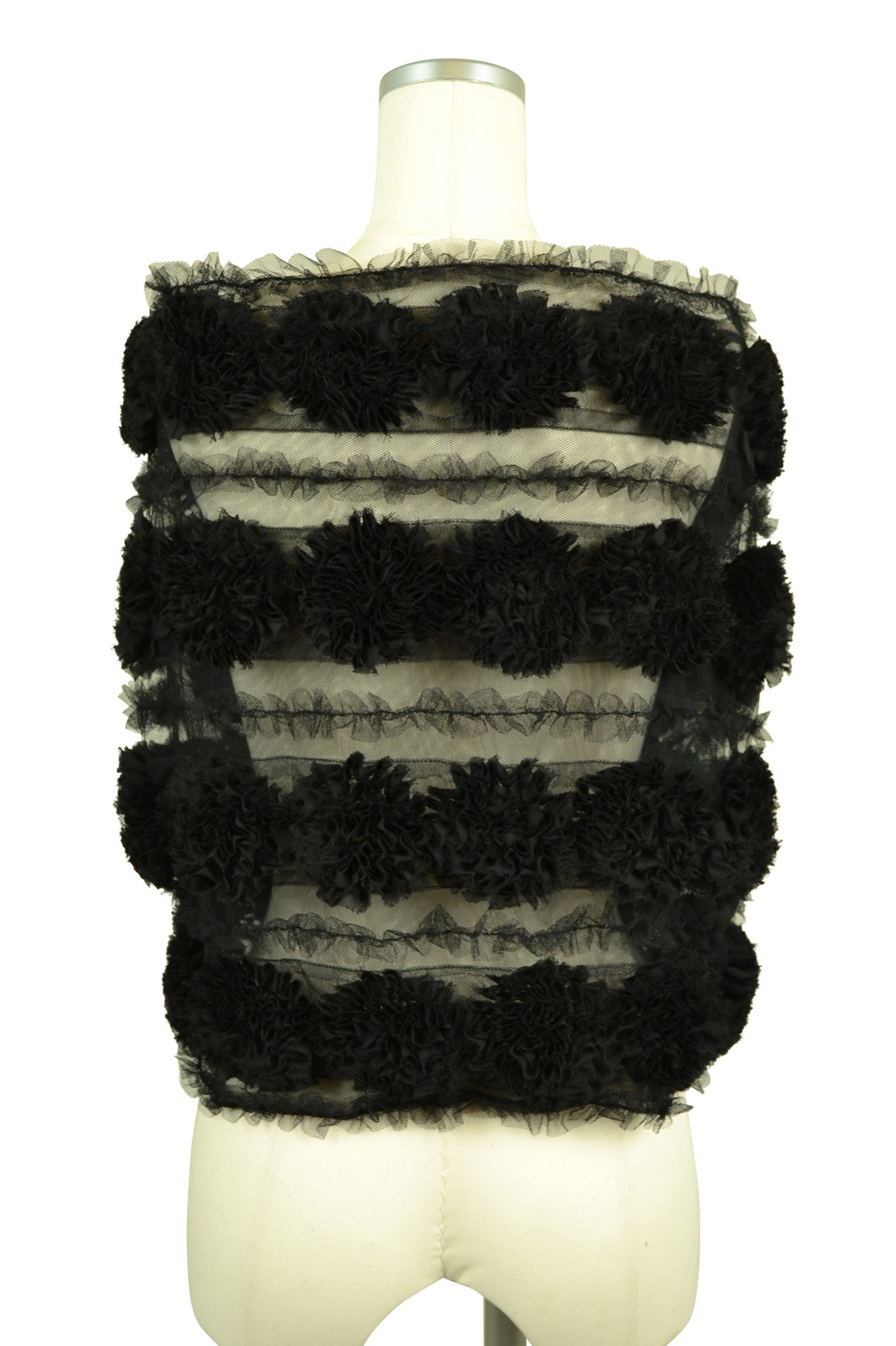 ローズモチーフブラックーショール