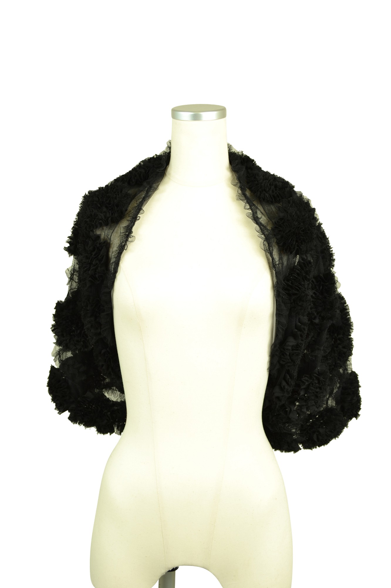 ローズモチーフブラックーショール