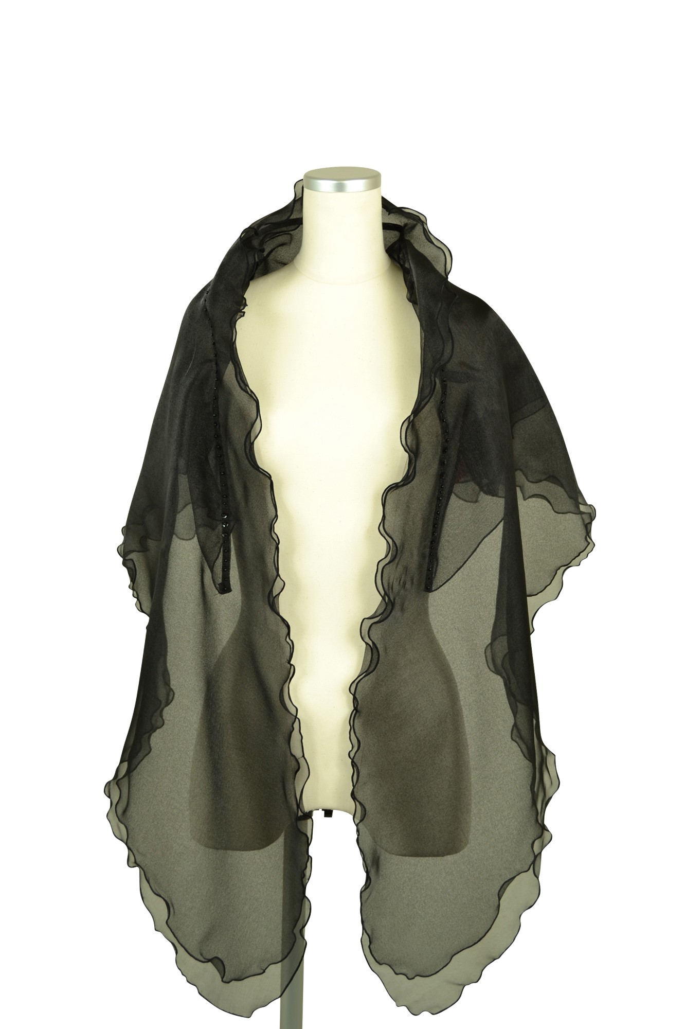 ボレロ風ブラックオーガンジーストール