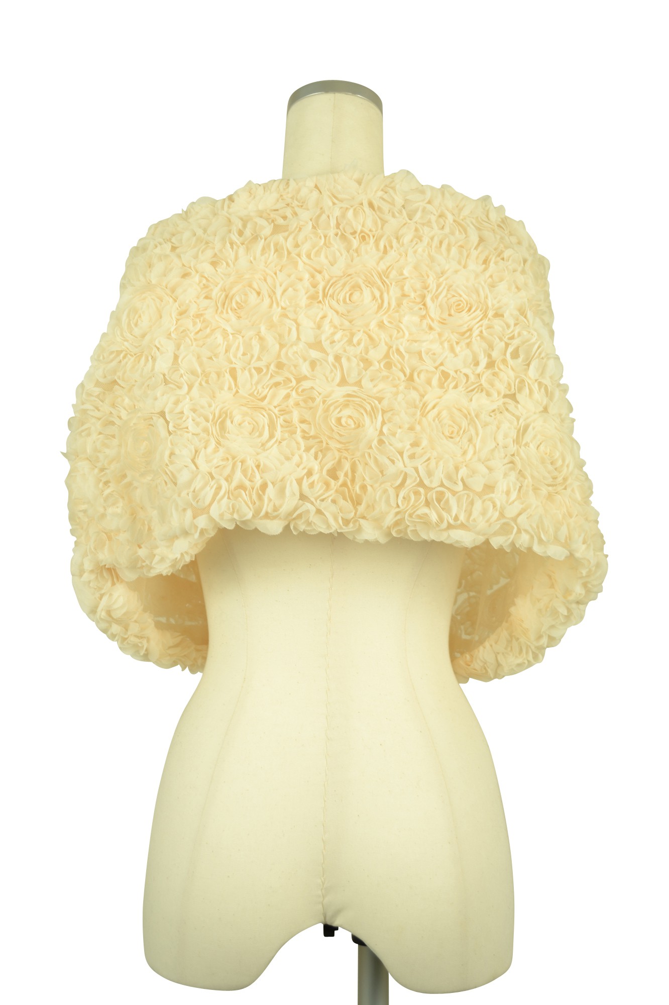 フラワーモチーフアイボリーショール