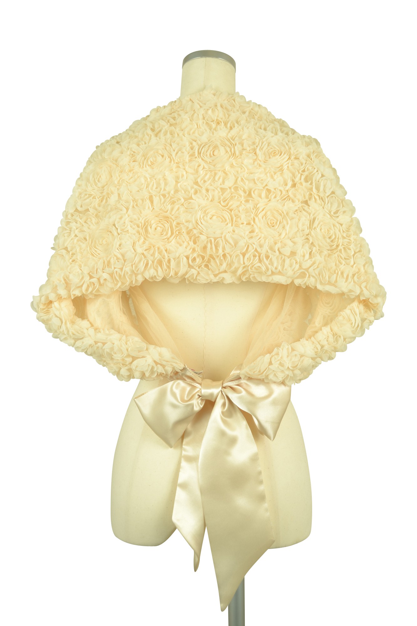 フラワーモチーフアイボリーショール