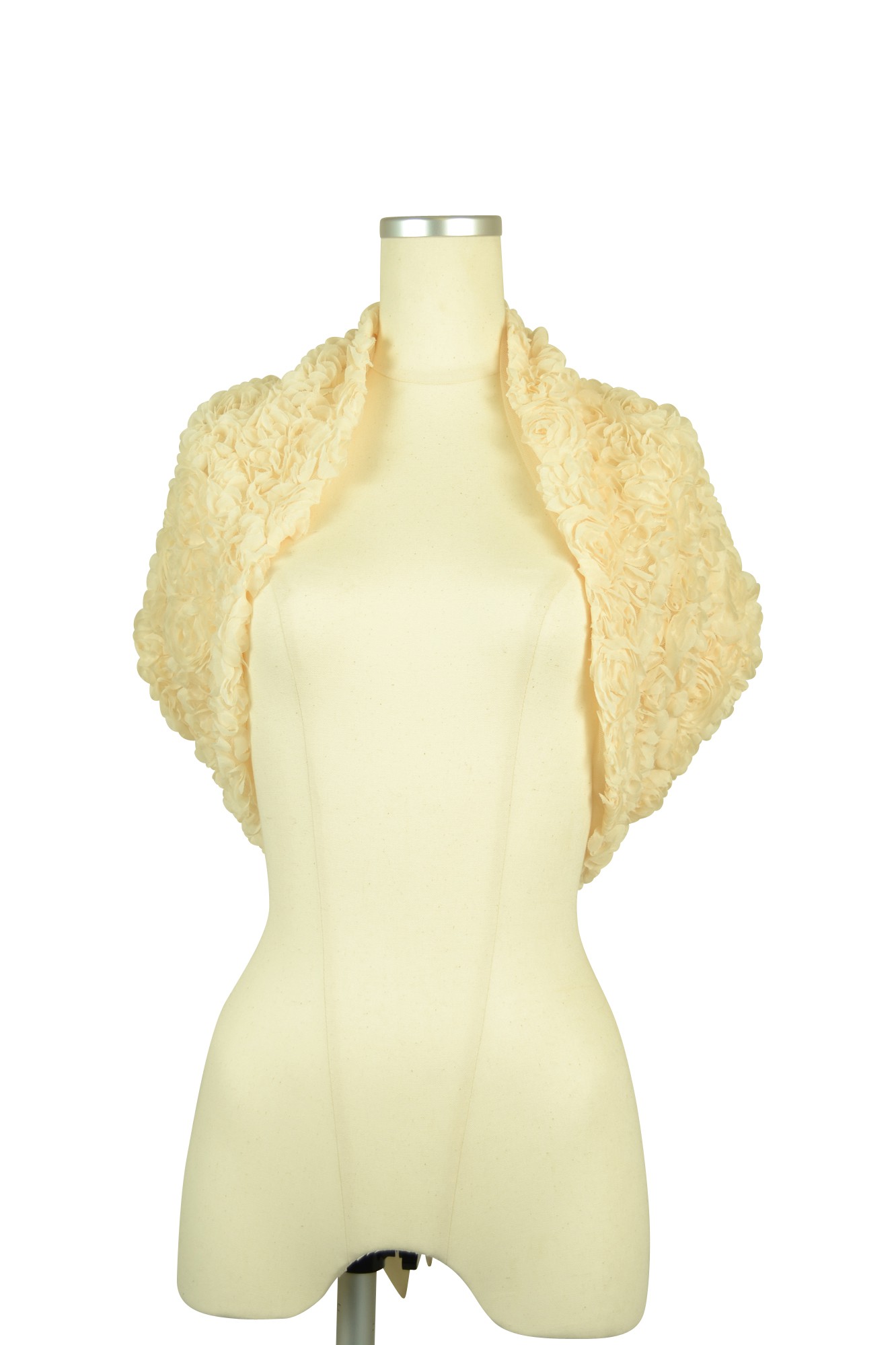 フラワーモチーフアイボリーショール