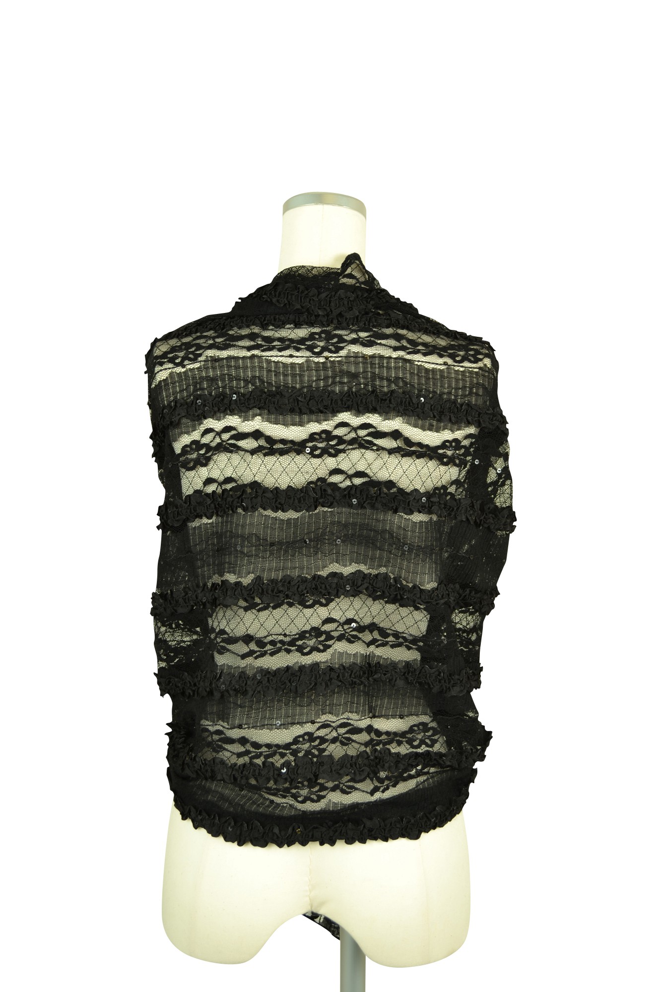 レース装飾ブラックショール