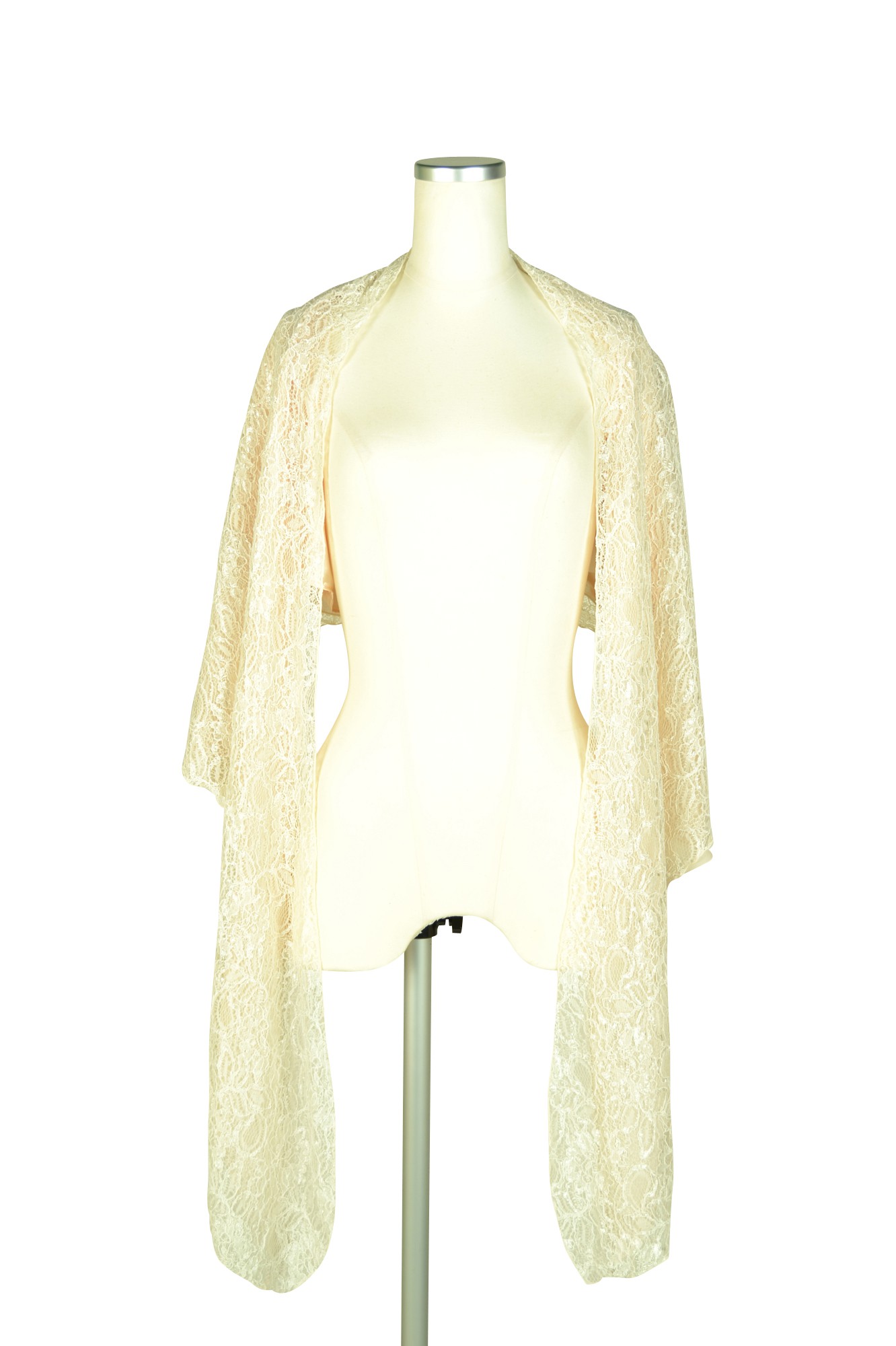 ボレロスタイルレースアイボリーショール