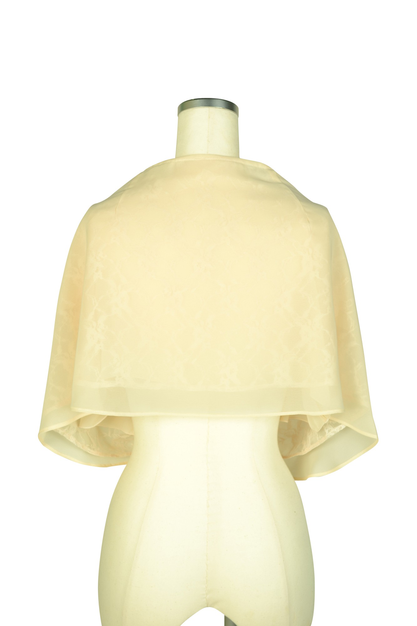 ボレロスタイルフラワーベージュショール