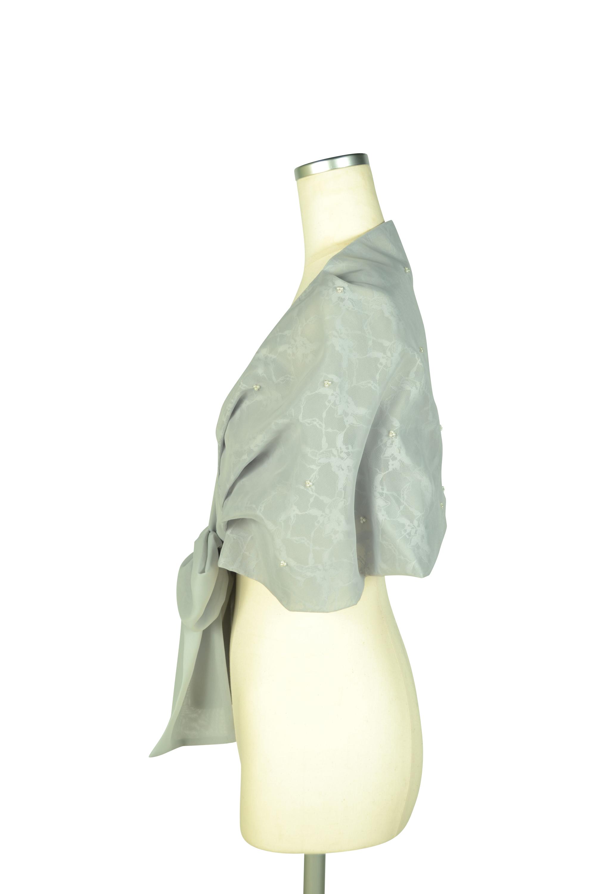 ボレロスタイルパールグレーショール