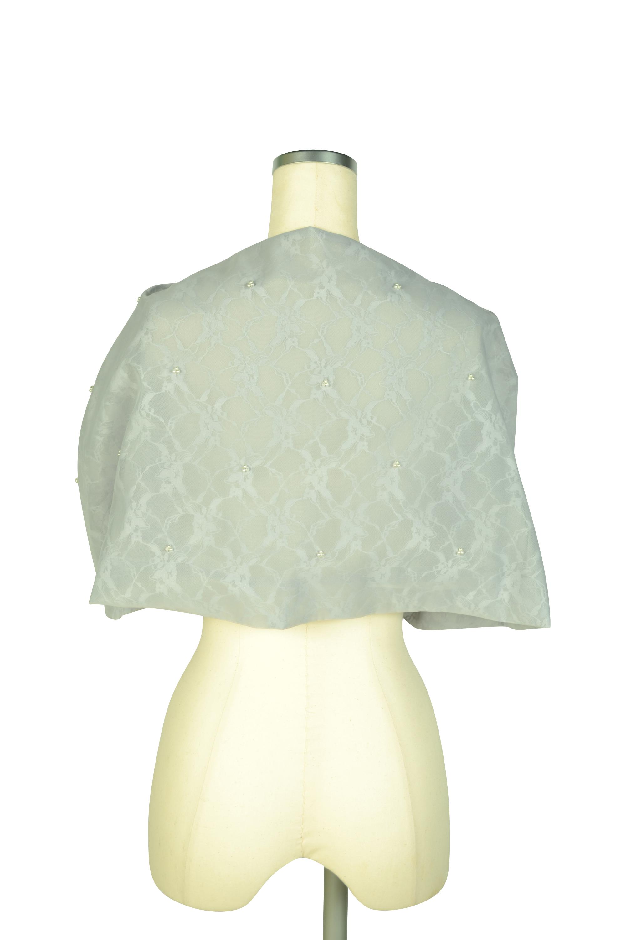 ボレロスタイルパールグレーショール