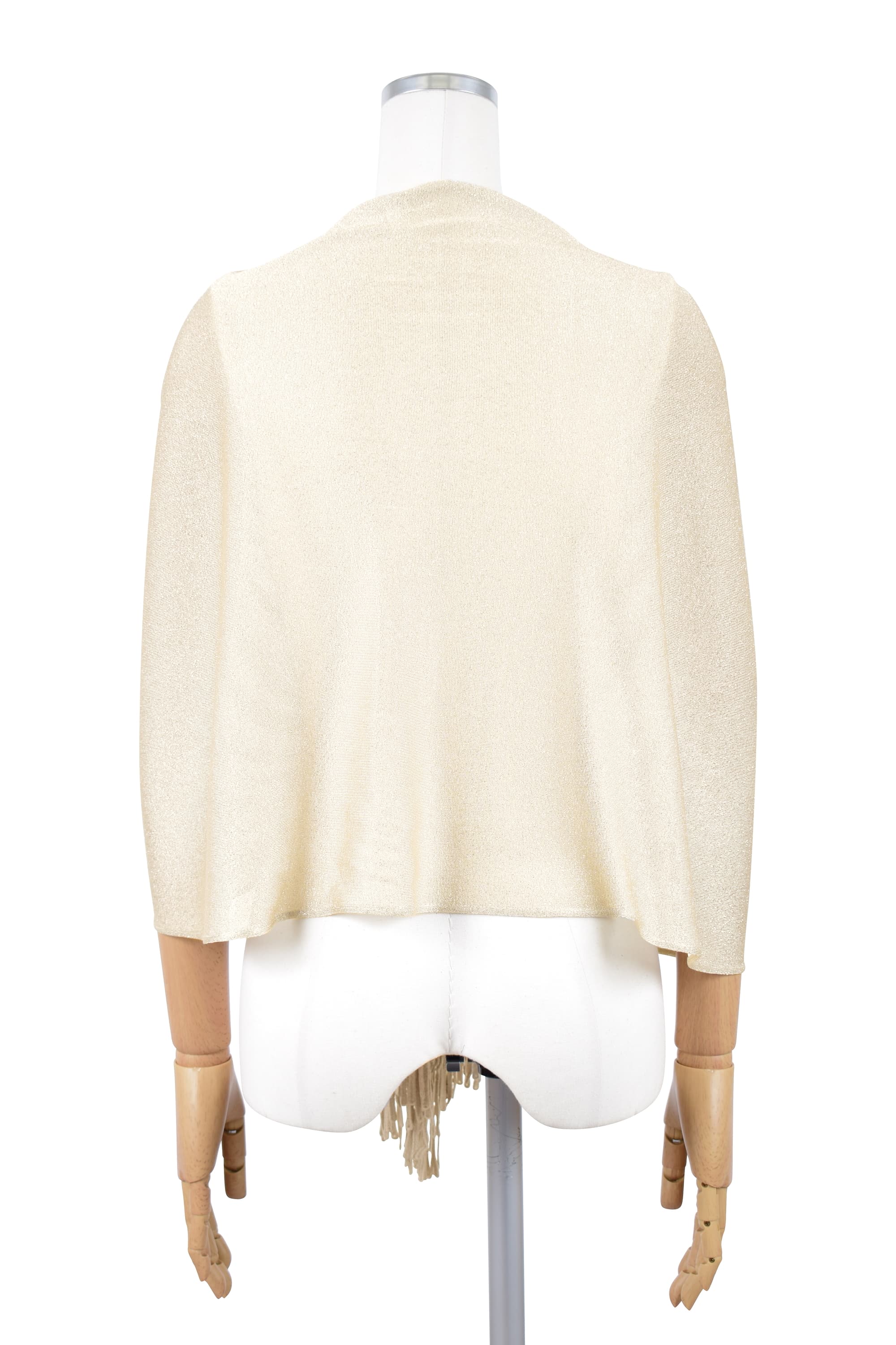 シアーラメ&times;パール留め具シャンパンショール