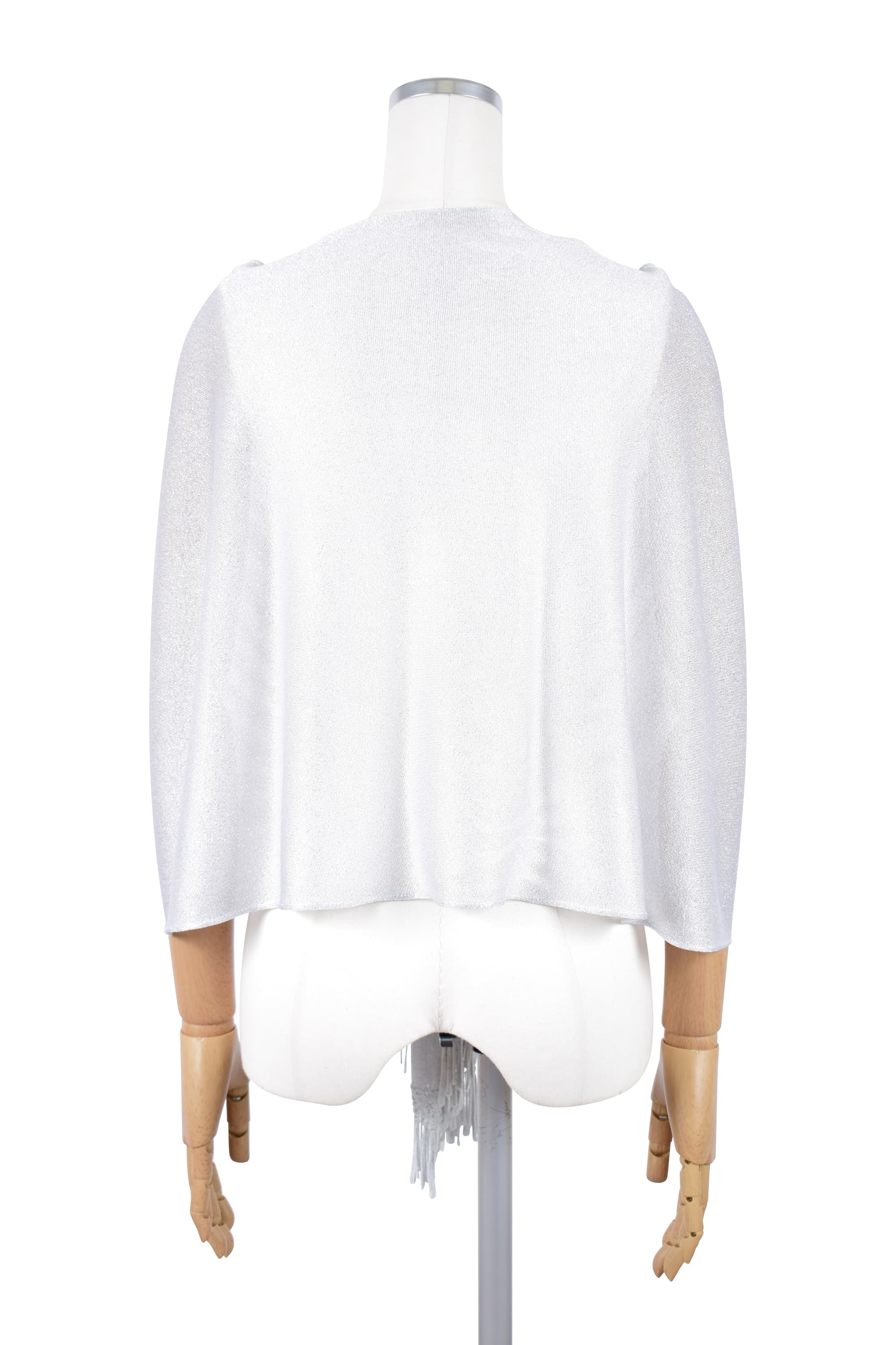 シアーラメ&times;パール留め具シルバーショール