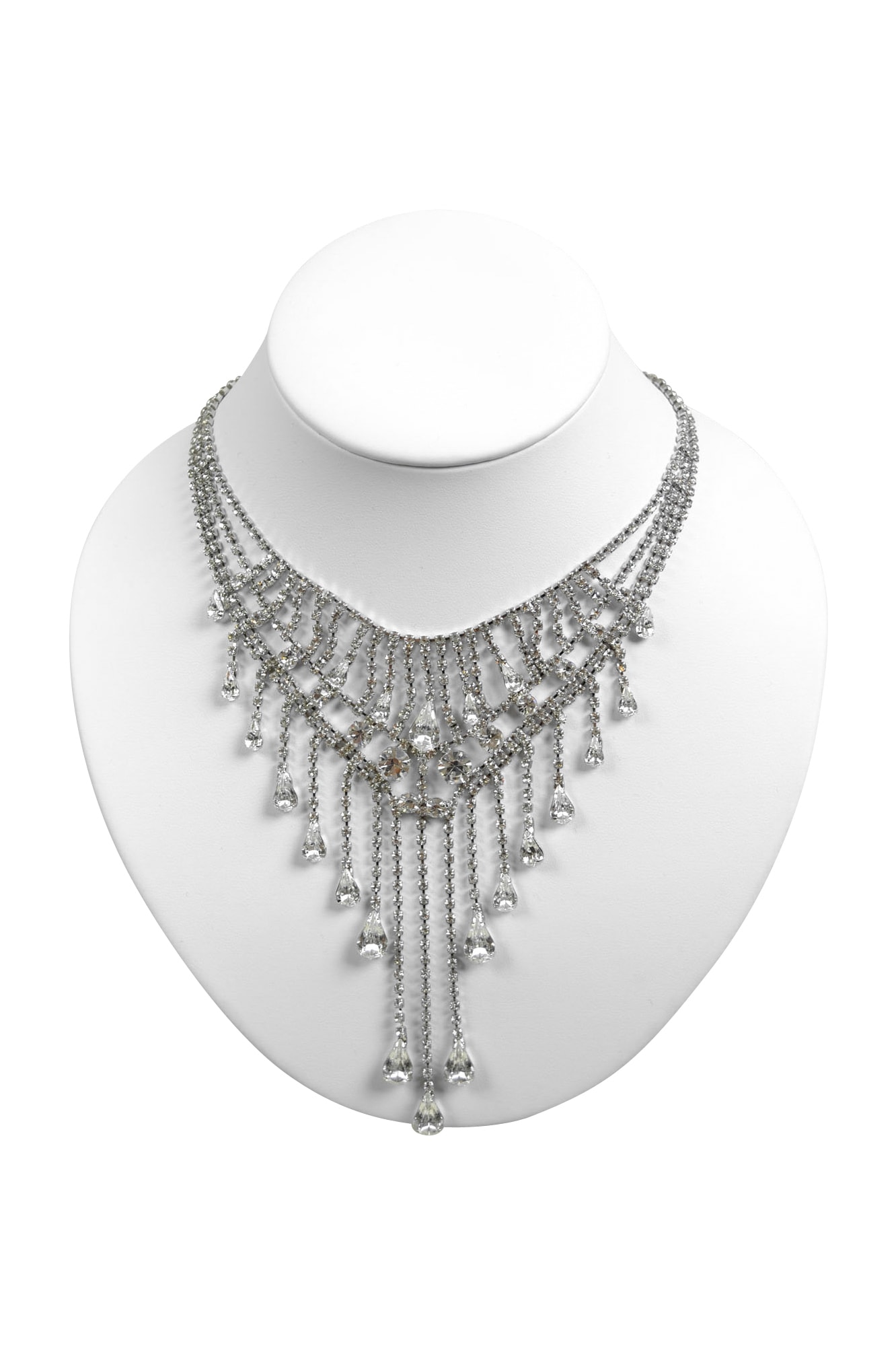 V字クリスタルゴージャスネックレス