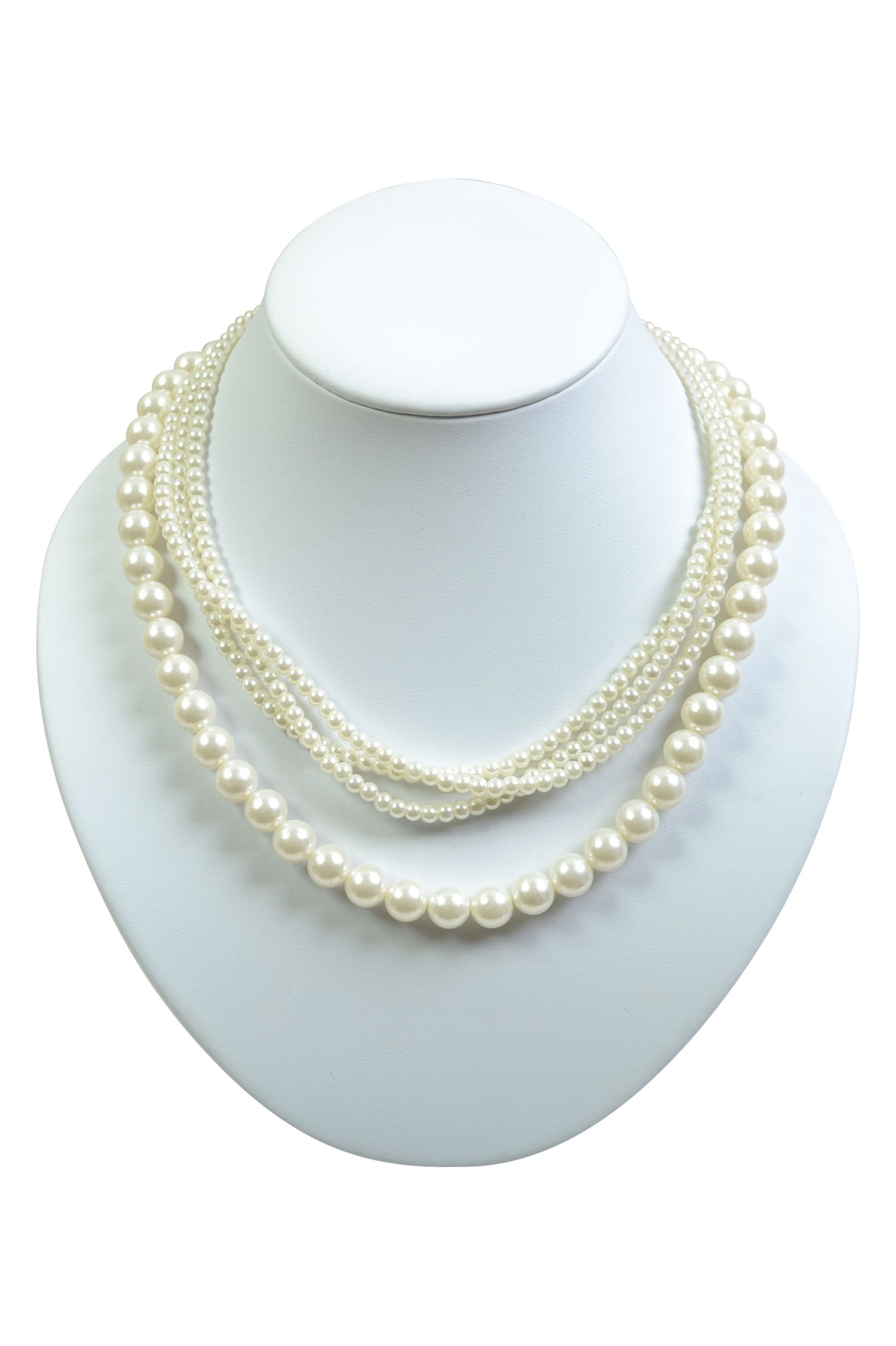 後ろリボン4連パールネックレス