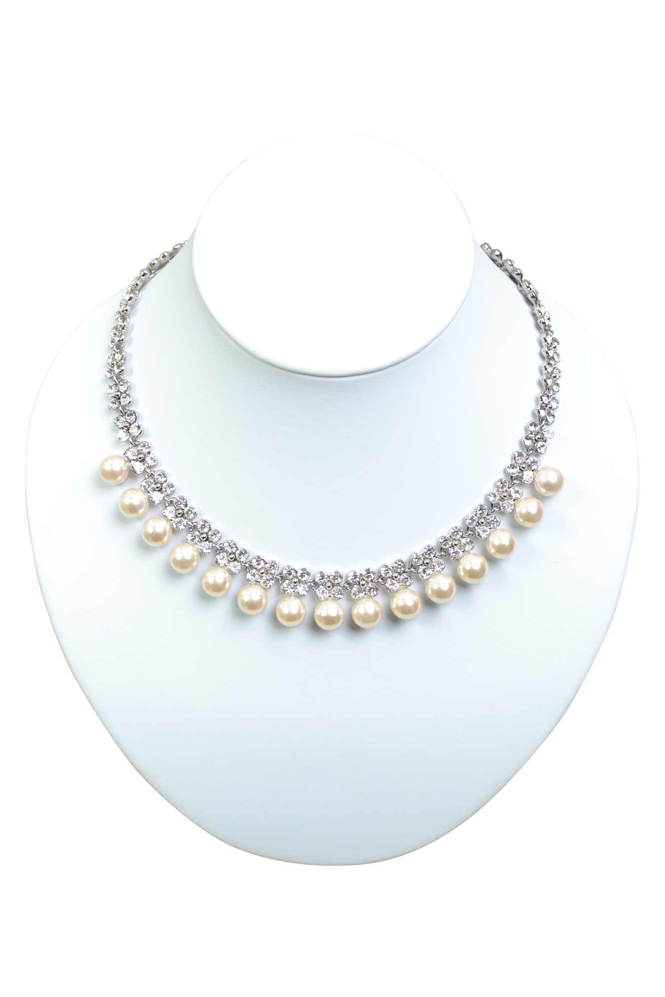 パールクリスタルネックレス