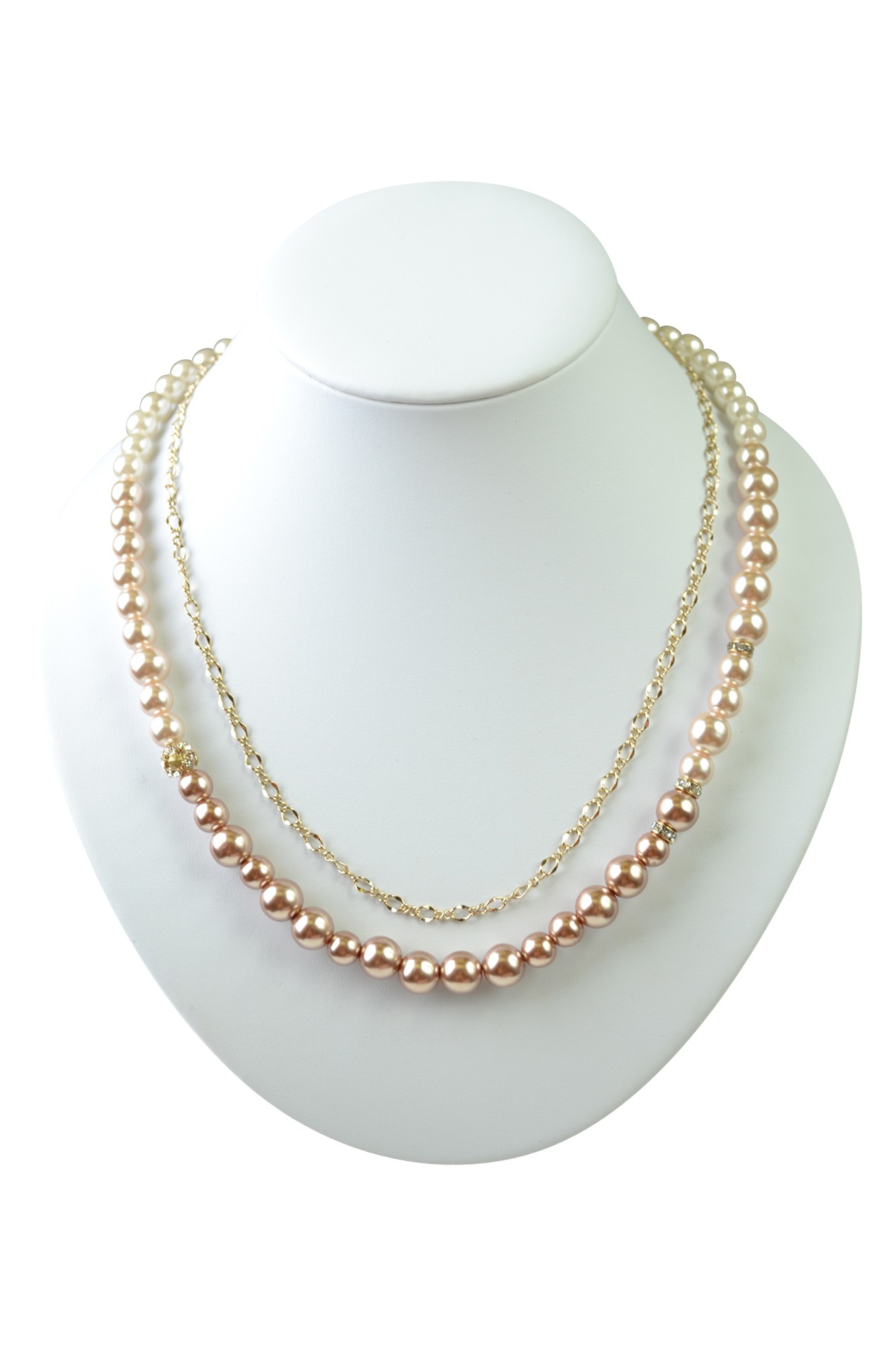 3色パールネックレス