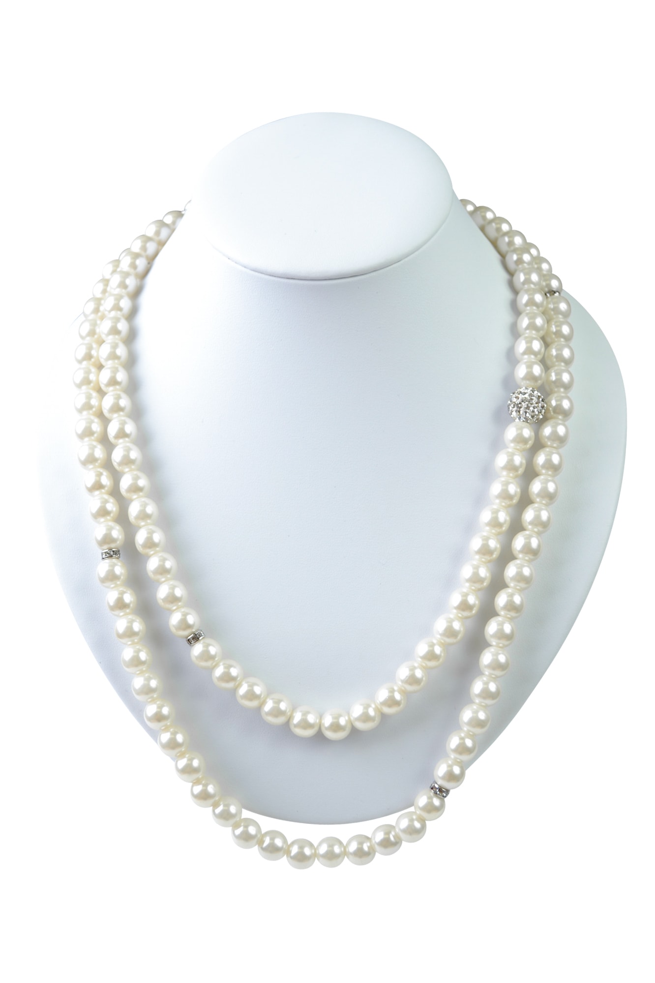 大粒パールクリスタルネックレス