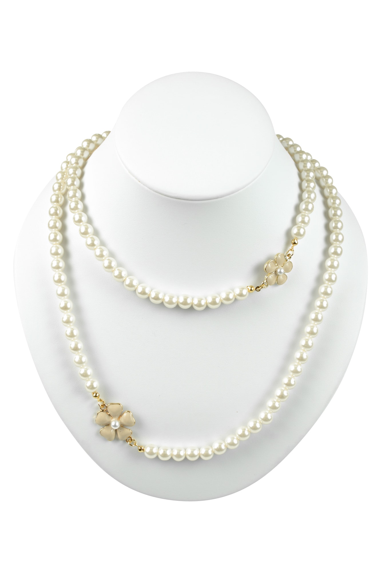 アイボリーデイジーパールネックレス