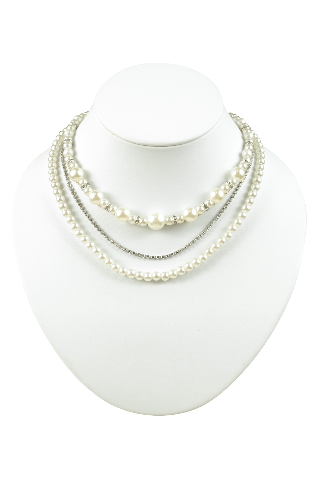 2wayマグネットクリスタルパールネックレス