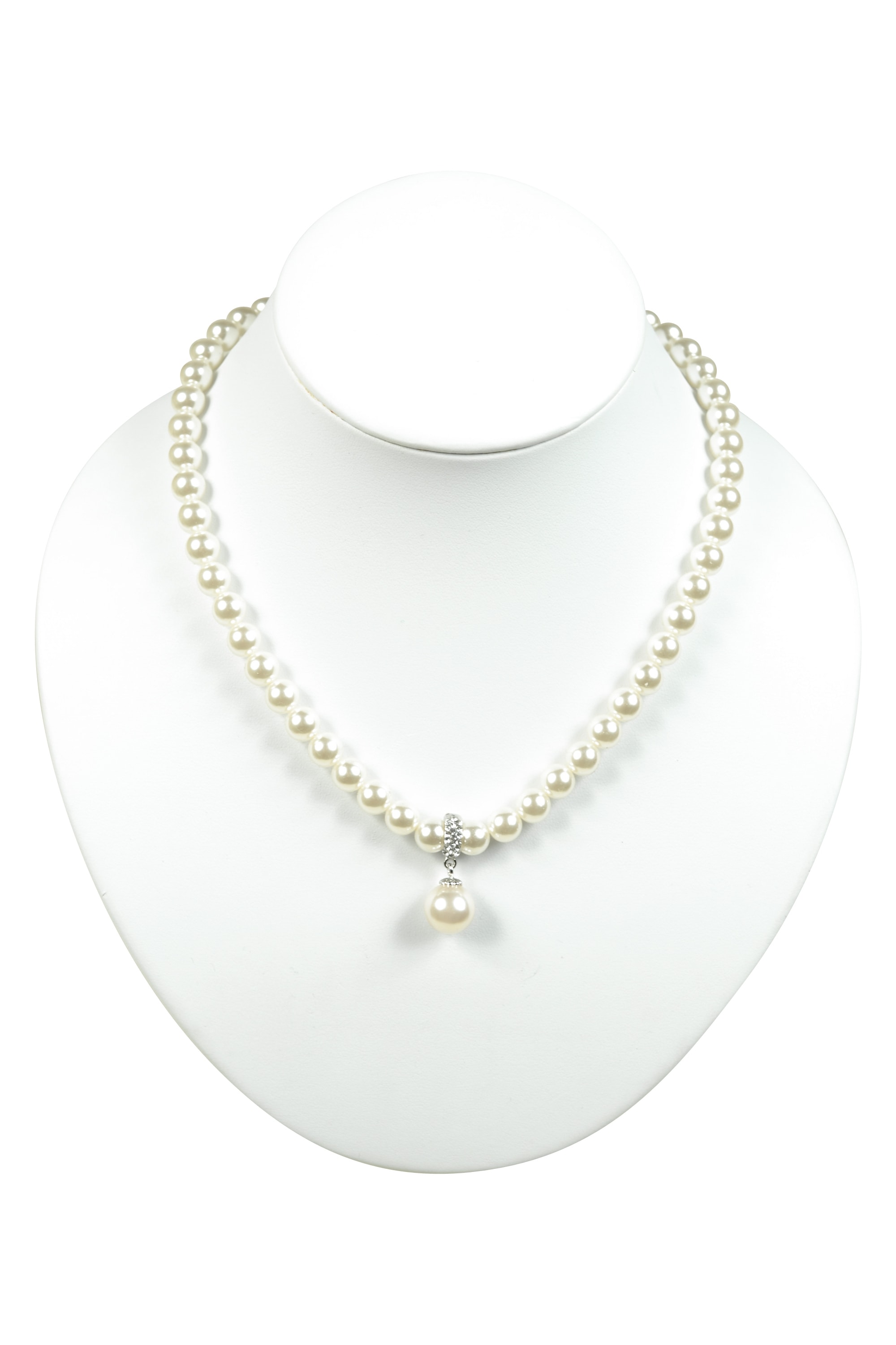 1連上品アクセントパールネックレス
