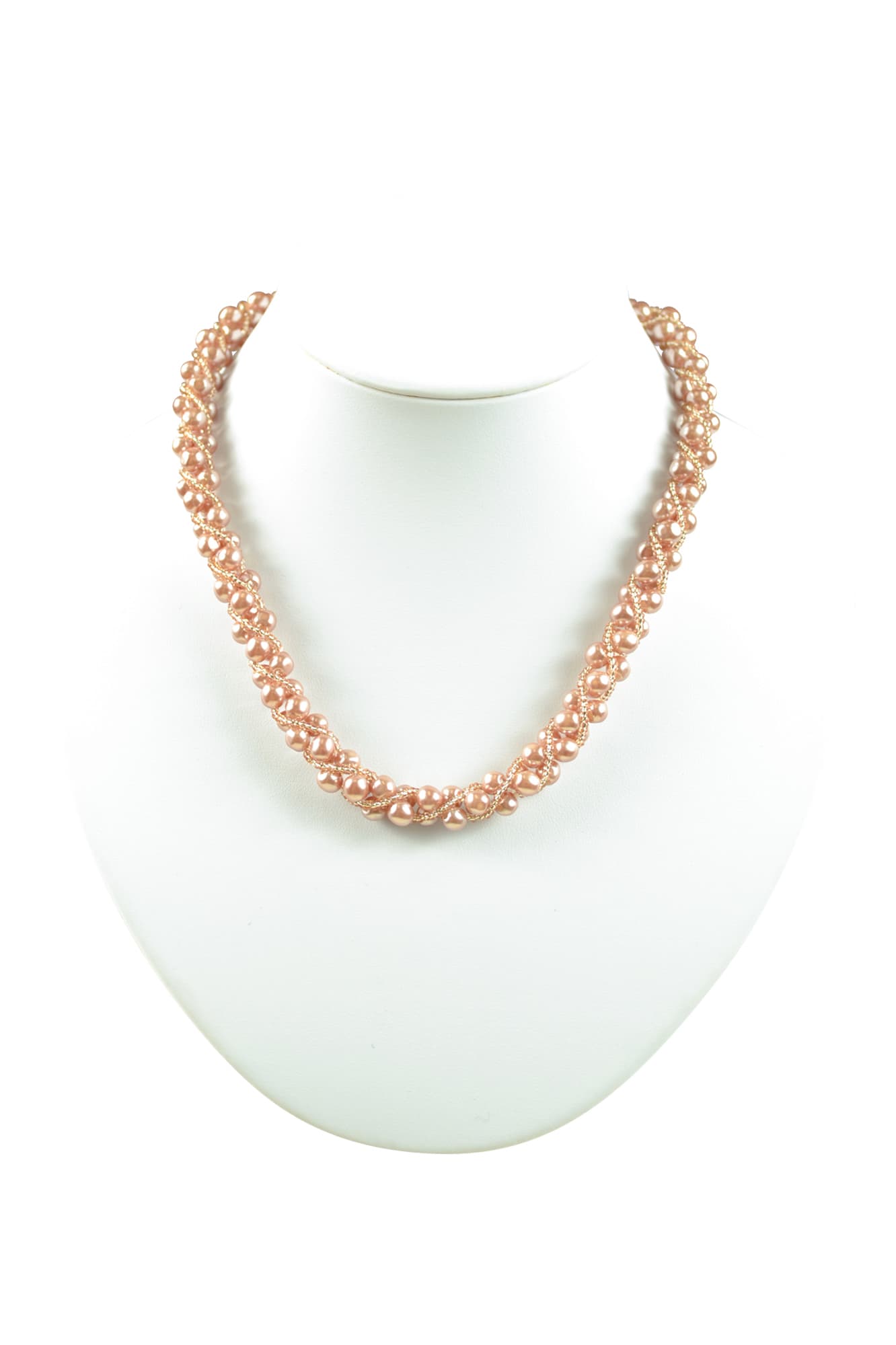 ダークピンクツイストネックレス