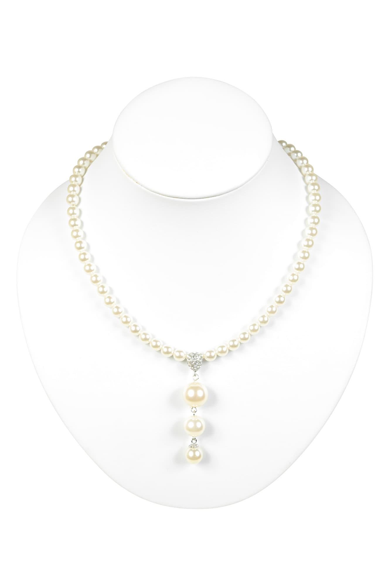 スリーパールデザインネックレス