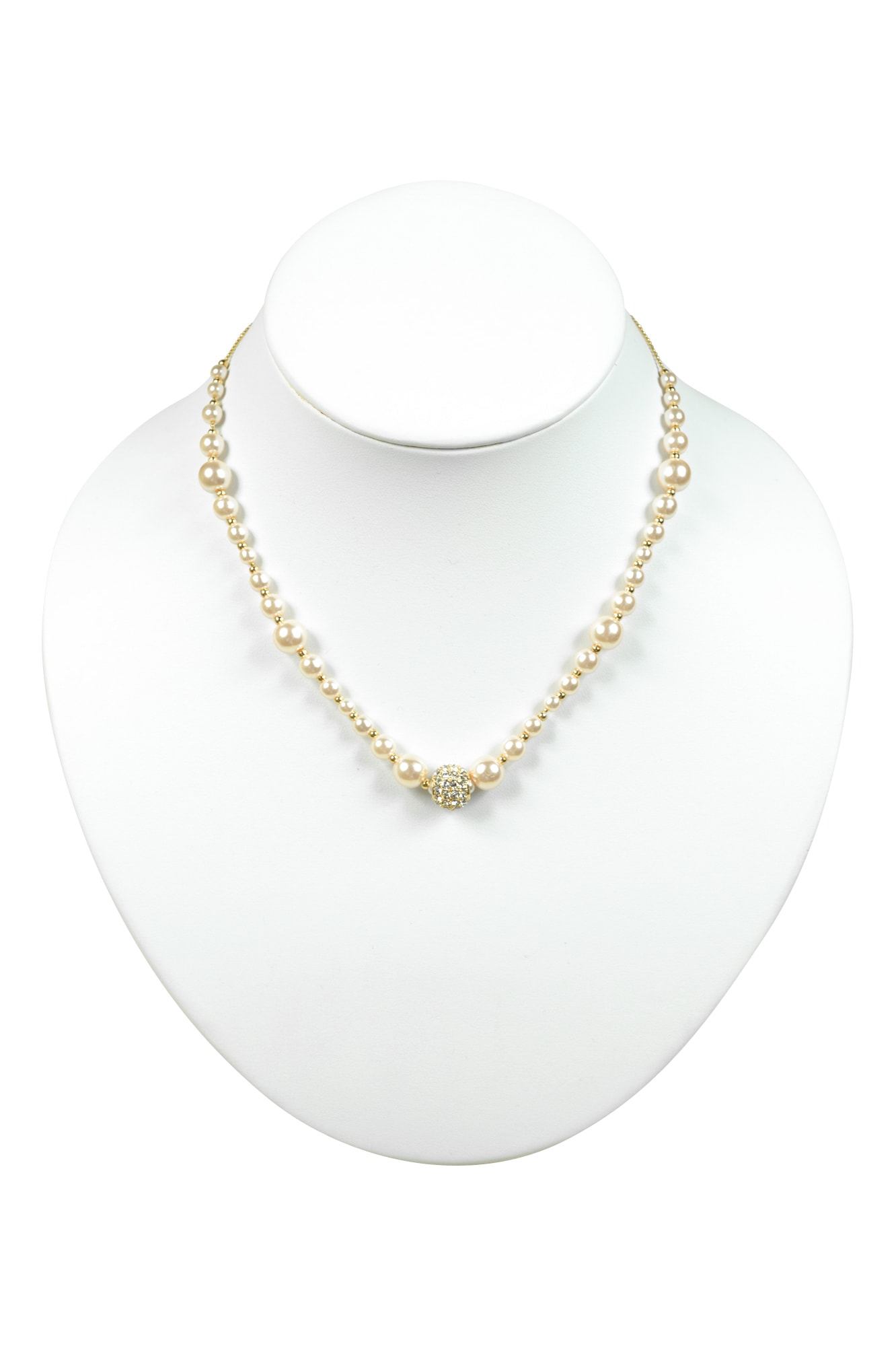 華奢ボールパールゴールドネックレス