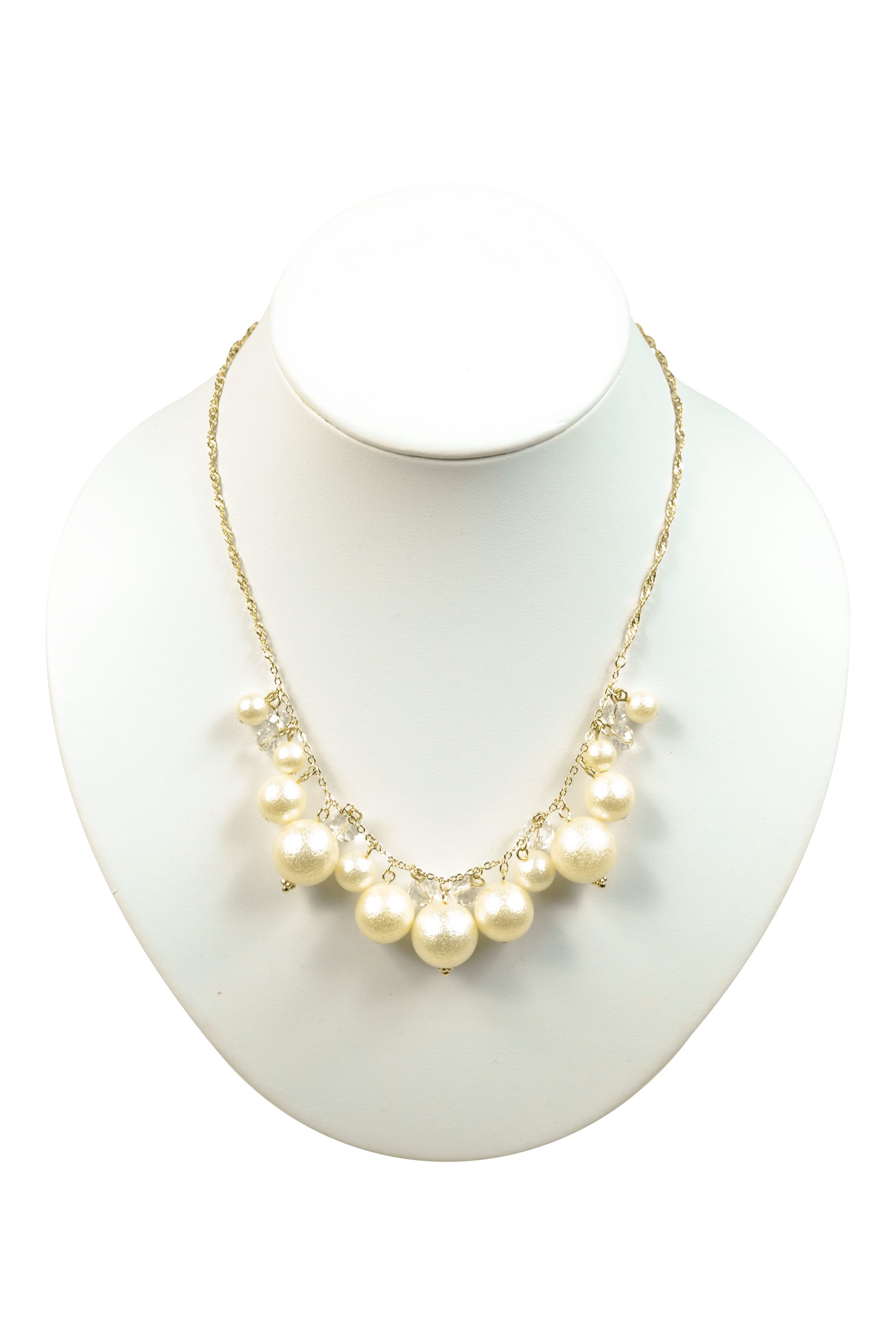 コットンパールゴールドネックレス