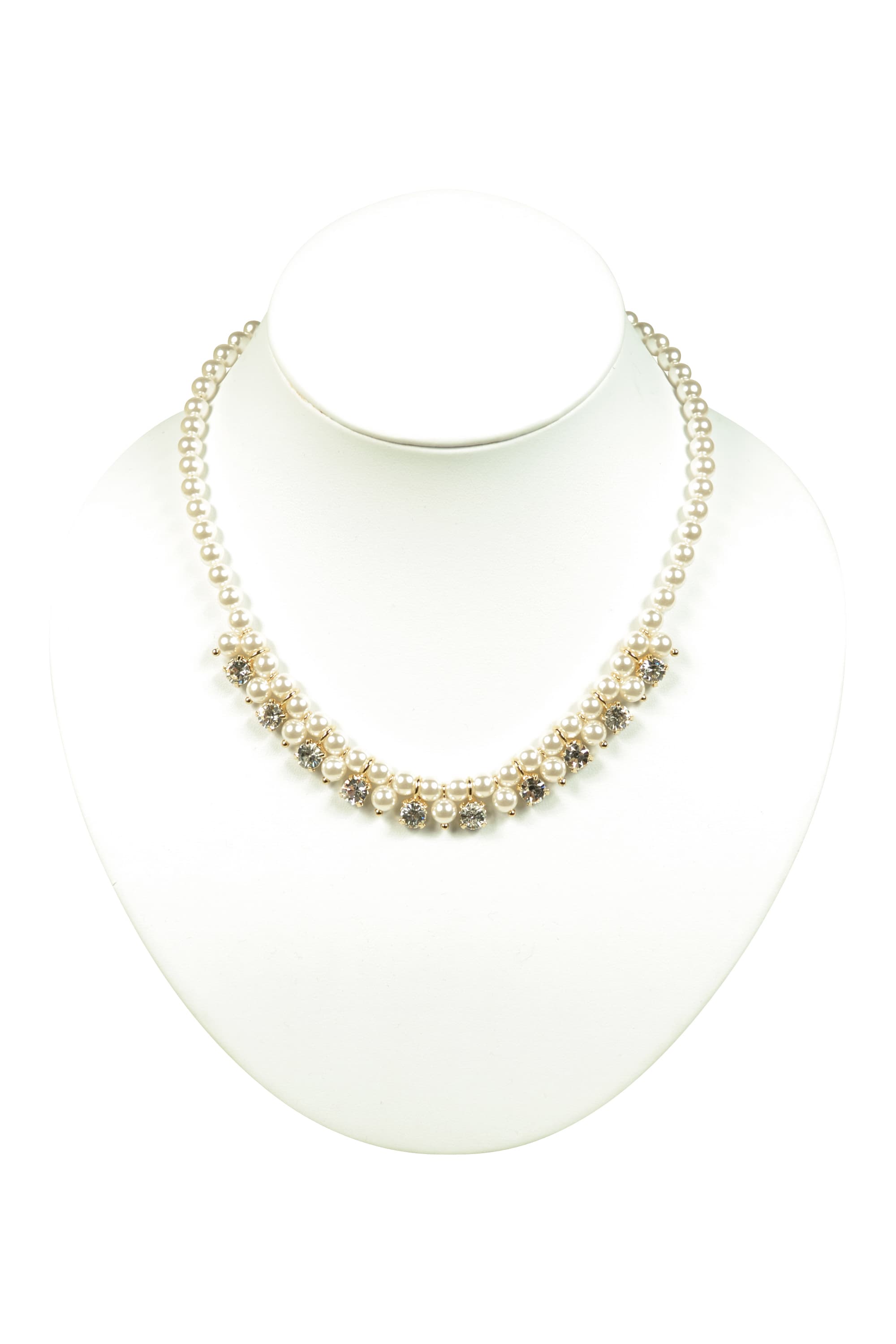 一連クリスタルゴールドネックレス