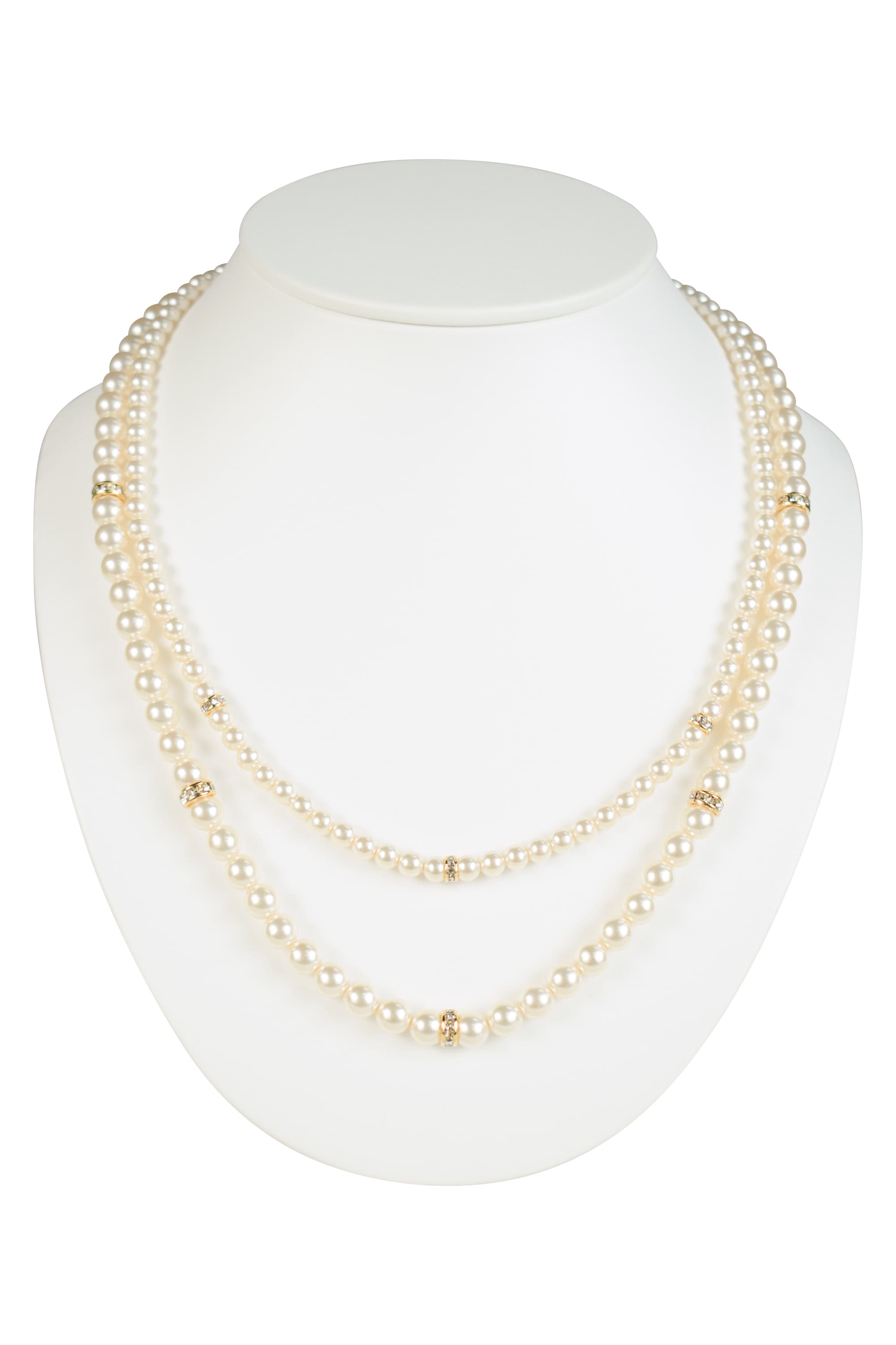 2連エレガントパールゴールドネックレス