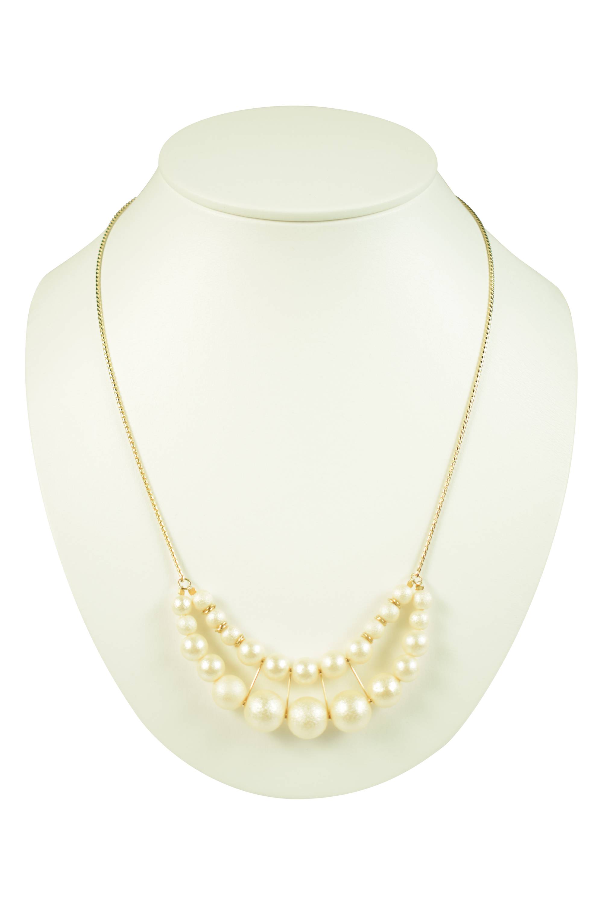 ダブルパールゴールドネックレス