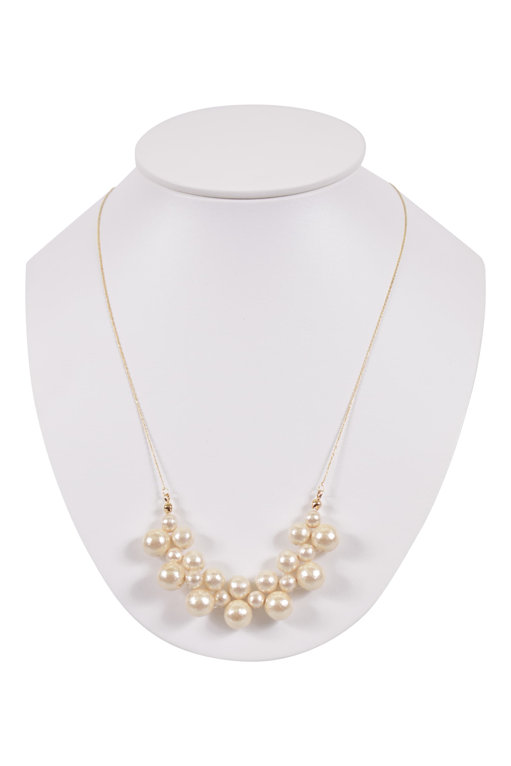 ランダム配列コットンパールネックレス