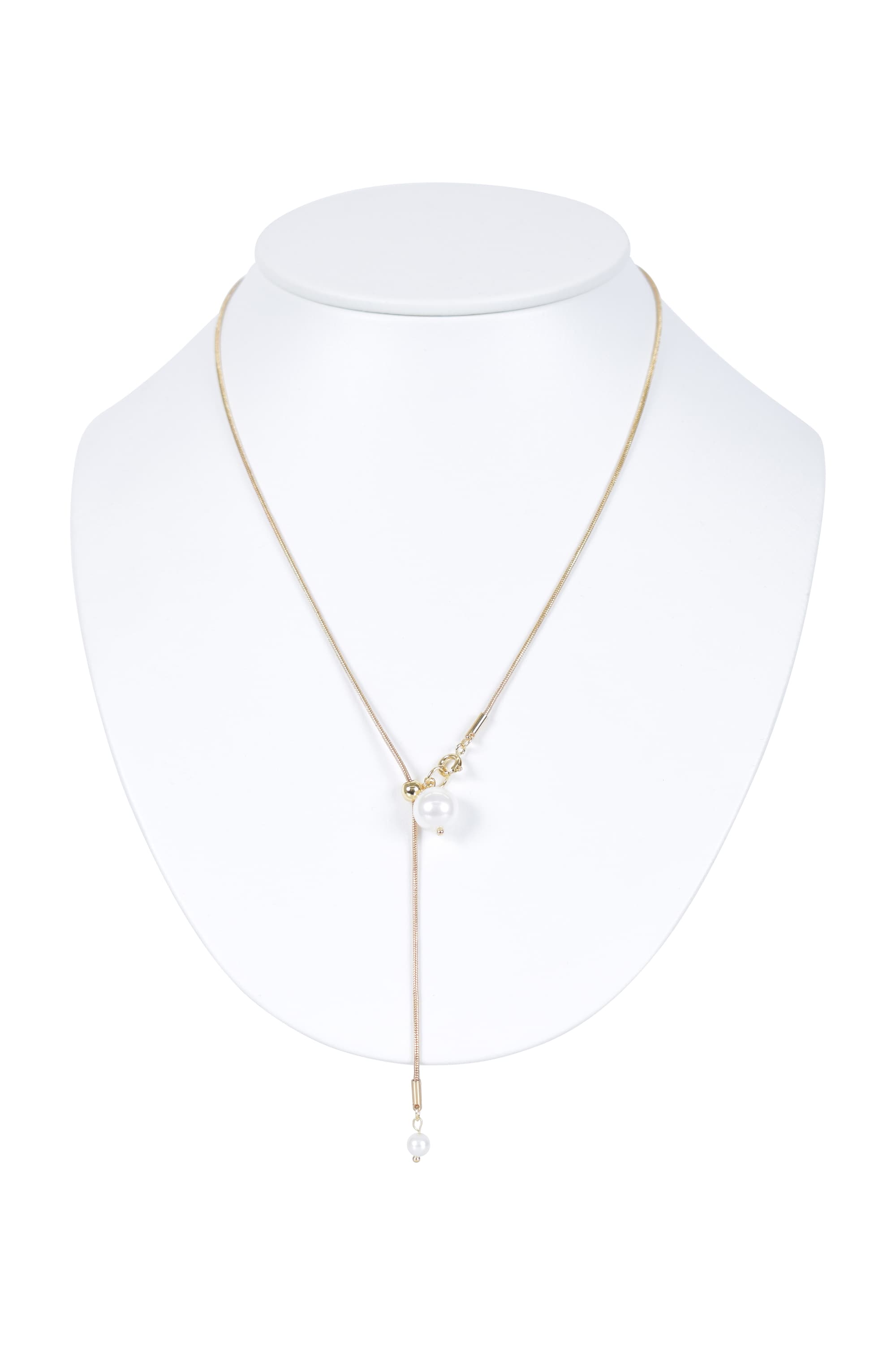 小粒パールチェーンマルチウェイゴールドネックレス