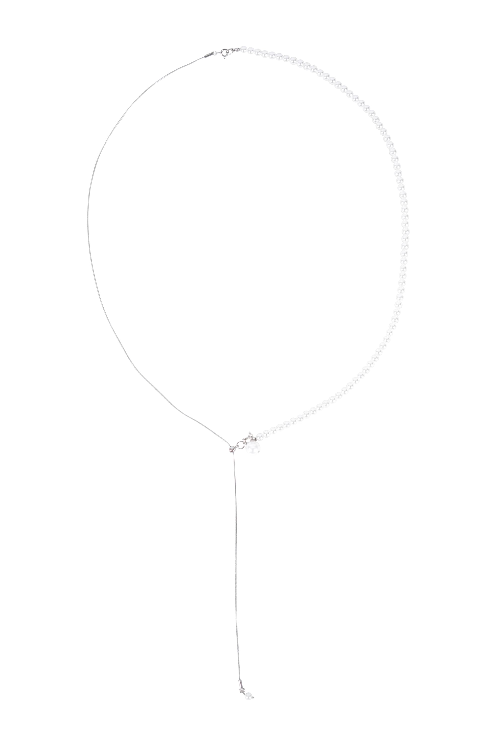 小粒パールチェーンマルチウェイシルバーネックレス