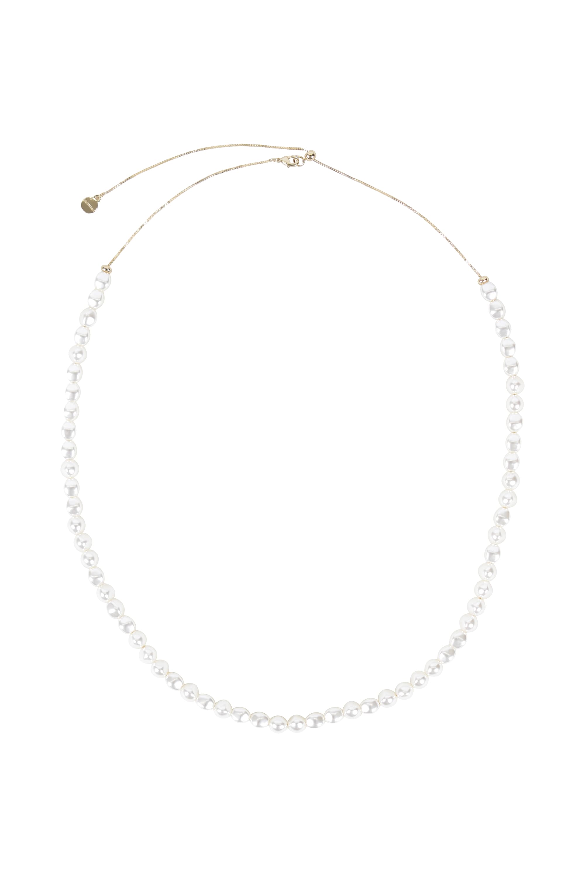 バロックパール×スライドチェーンゴールドネックレス