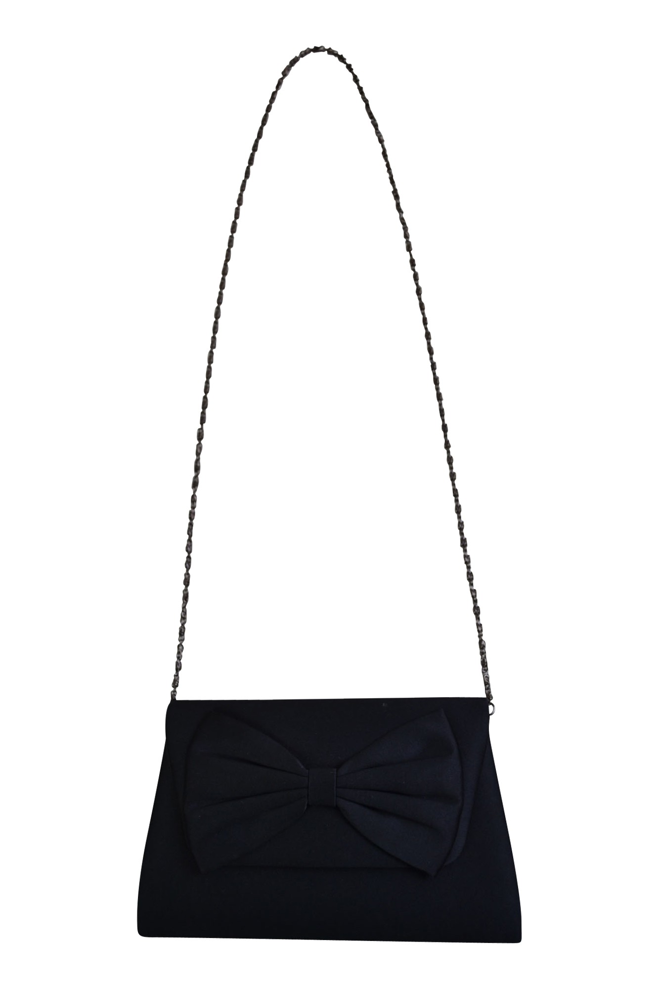 ポシェット風リボンブラックバッグ