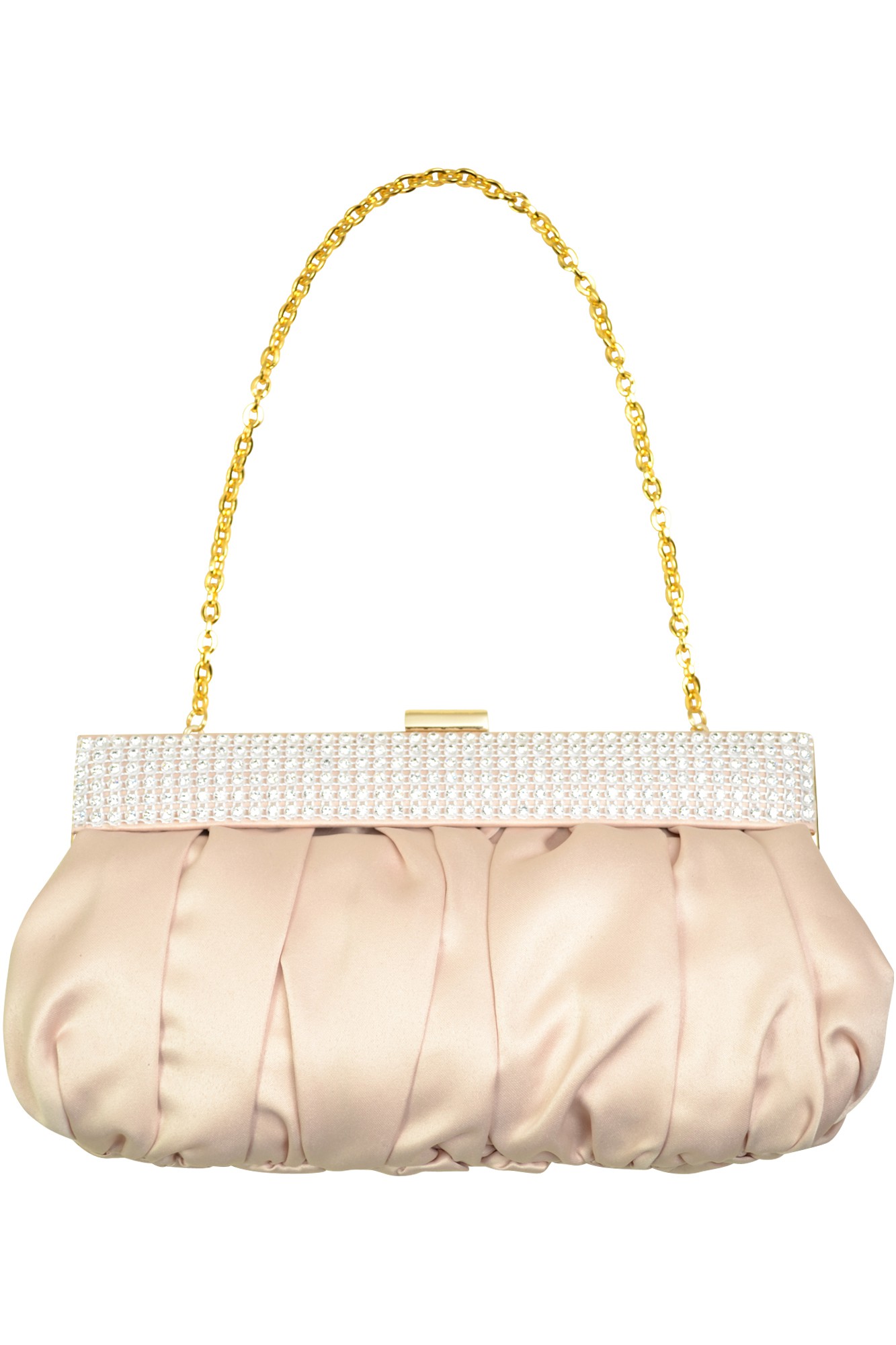 クリスタル付きシャンパンバッグ