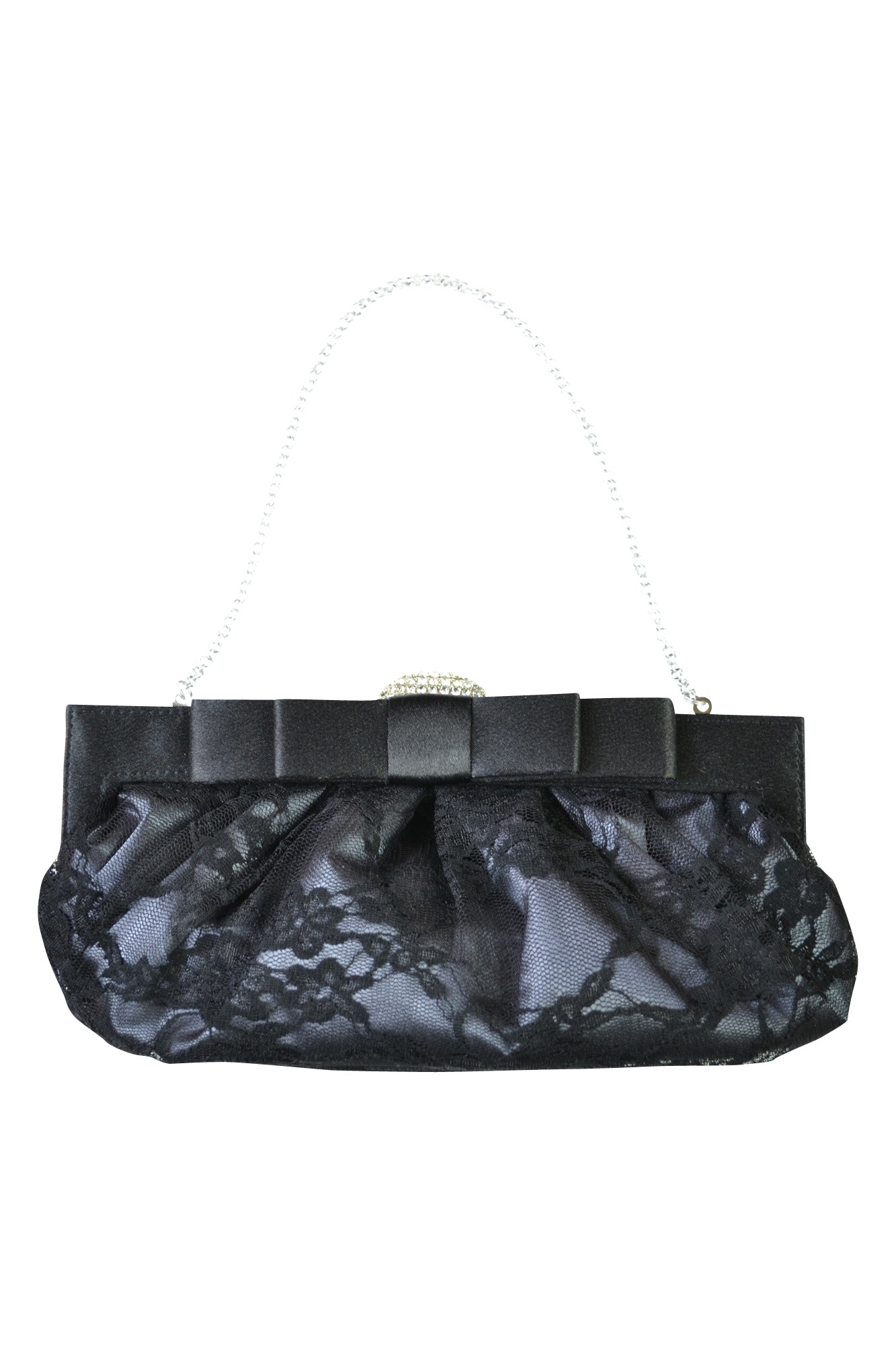 ブラック×ブラックレースバッグ