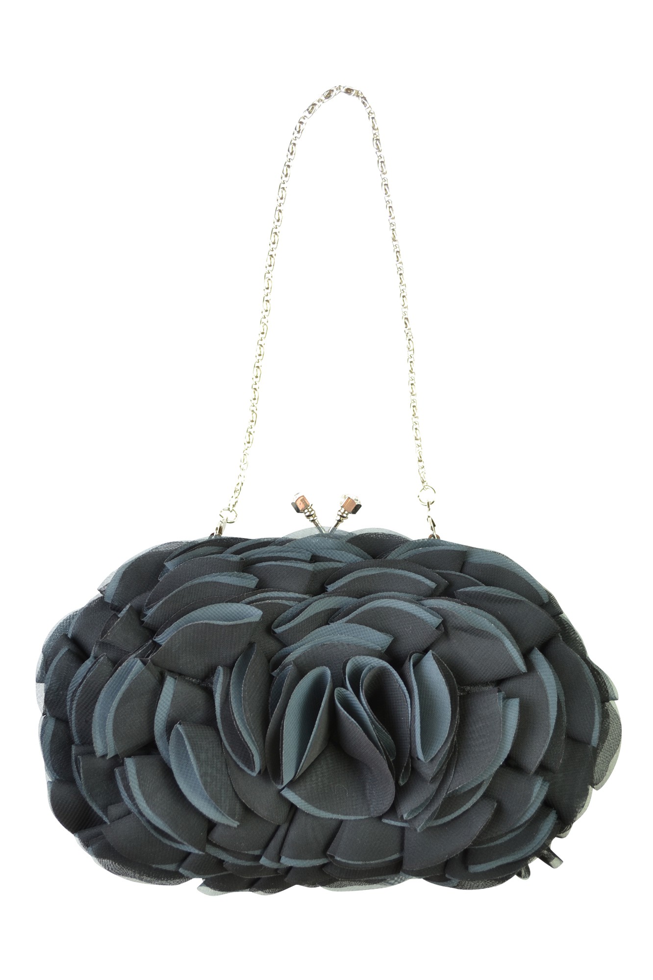 ブラックローズモチーフバッグ