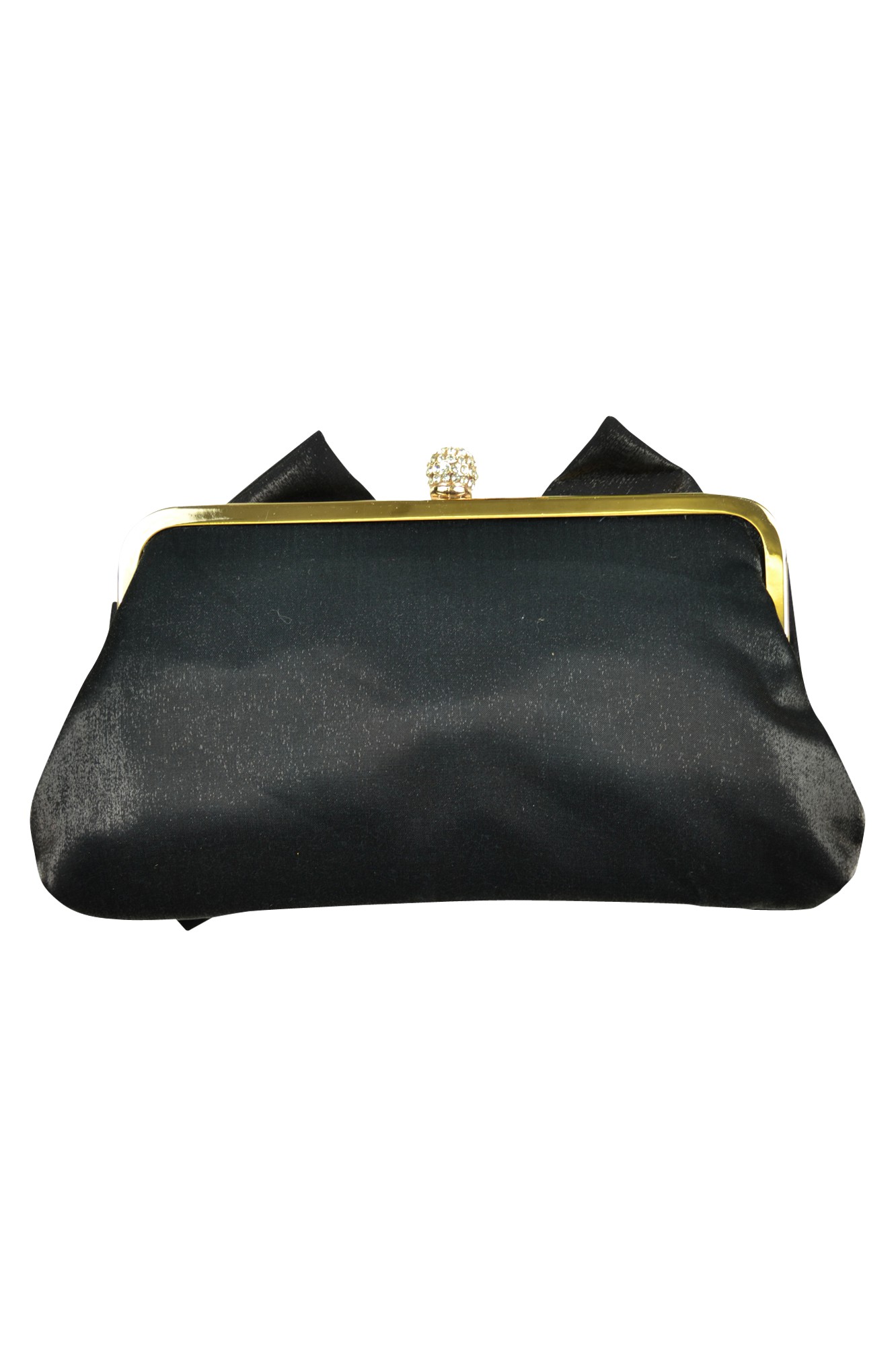 シャンタンブラックリボンバッグ