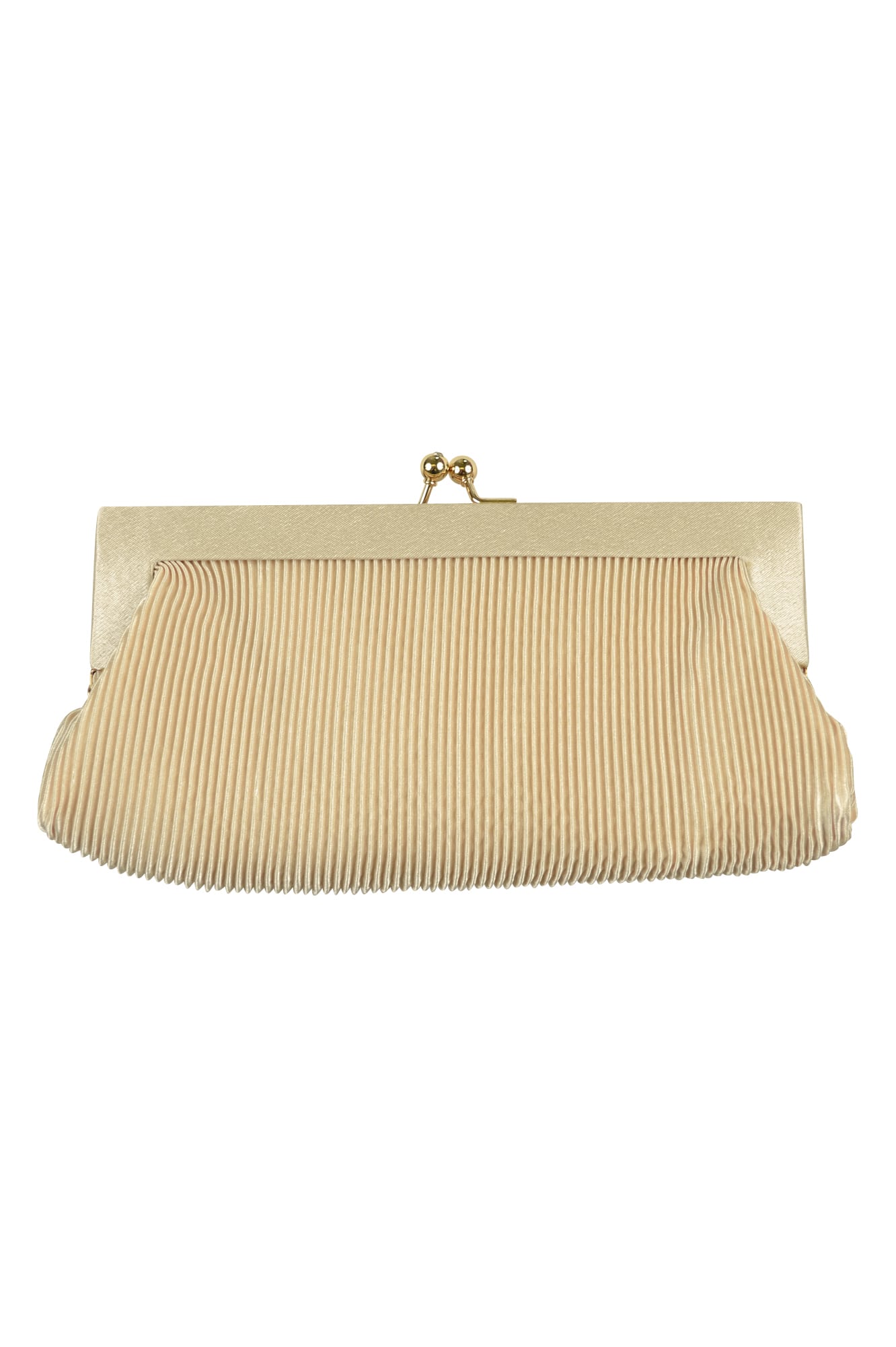 プリーツアイボリーフラワーバッグ