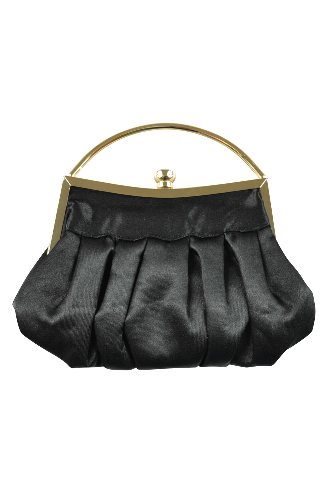 持ち手付き上品ブラックバッグ